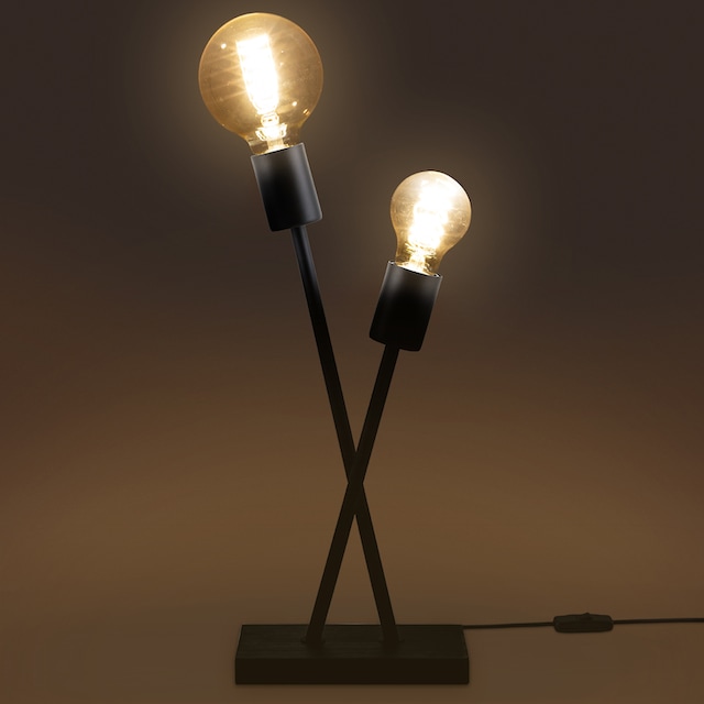 Paco Home Tischleuchte »IKS«, 2 flammig-flammig, Stehlampe LED Lampe  Wohnzimmer Vintage Retro Industrial Design E27 online kaufen | mit 3 Jahren  XXL Garantie