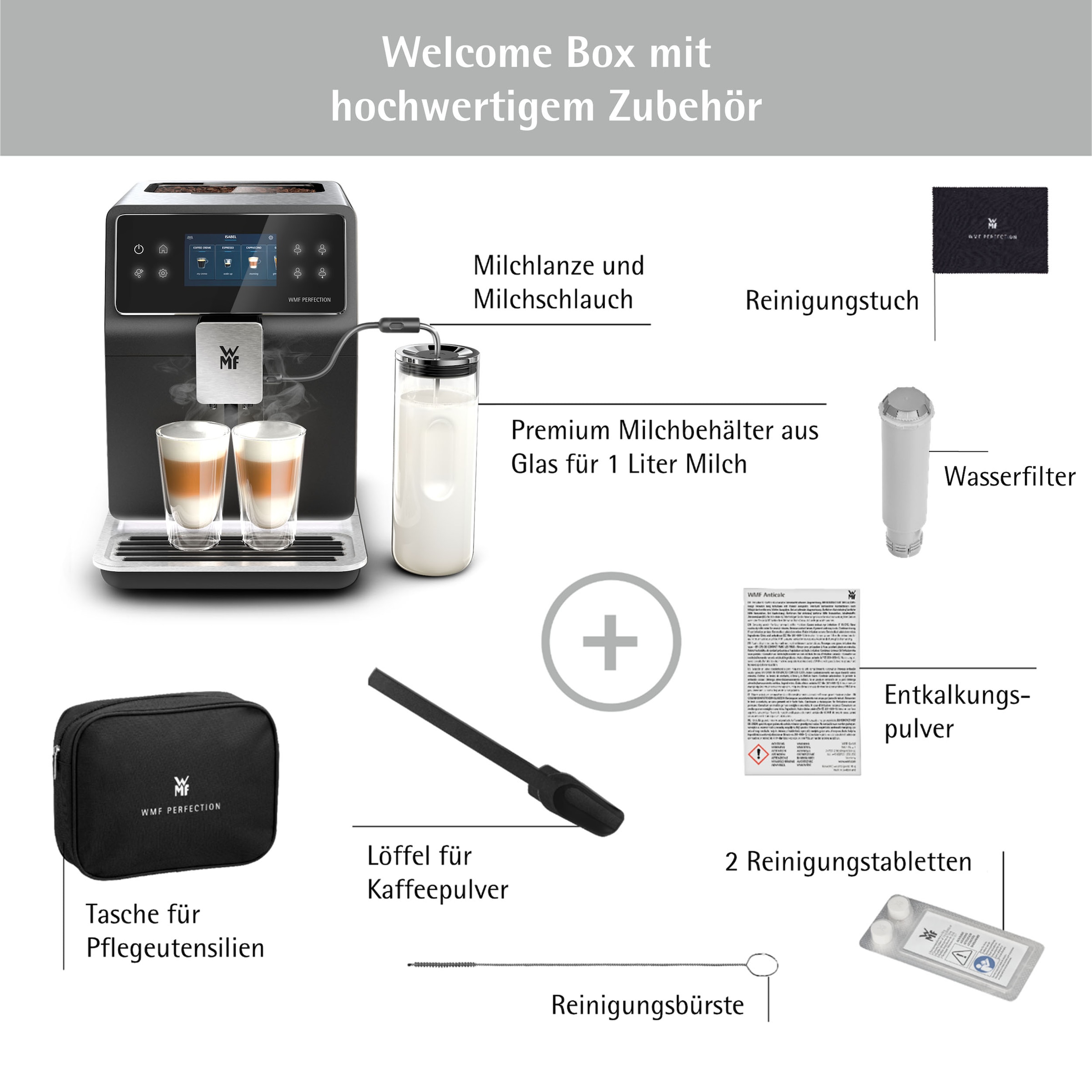 WMF Kaffeevollautomat »Perfection 860L CP853D15«, intuitive Benutzeroberfläche, perfekter Milchschaum, selbstreinigend