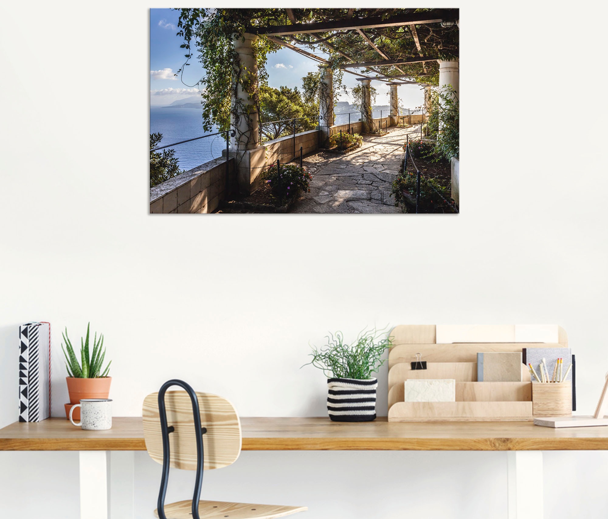 Artland Wandbild »Garten der Villa San Michele auf Capri«, Gebäude, (1 St.), als Alubild, Outdoorbild, Leinwandbild, Poster, Wandaufkleber