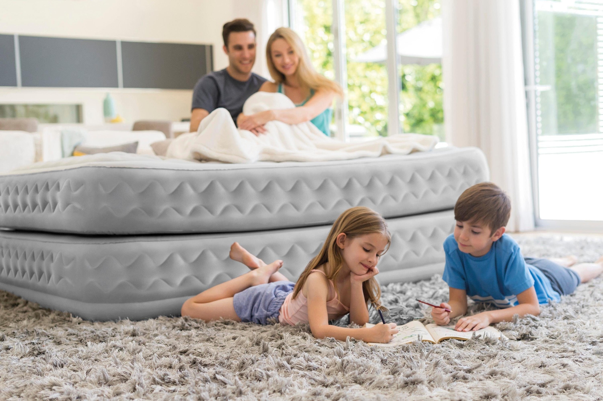 Intex Luftbett »DURA-BEAM® Supreme Air-FlowÃ¢ Airbed«, (Set, 2 tlg., mit Transporttasche)