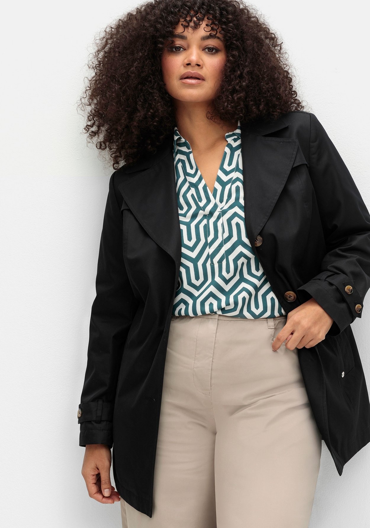 Sheego Stretch-Hose »Weite Hose im Chino-Stil, aus leichtem Twill«