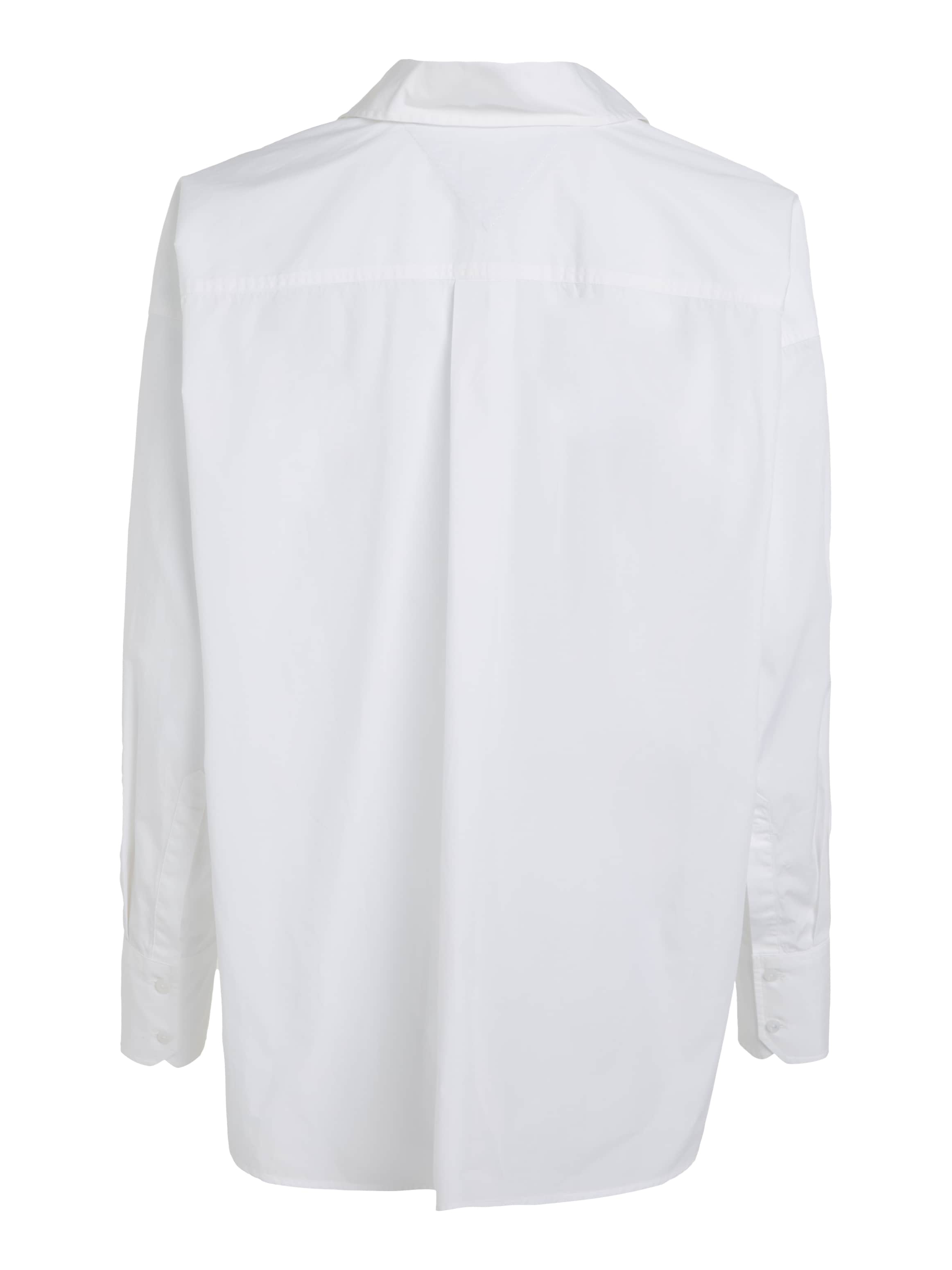 Tommy Jeans Blusentop »TJW SP OVR SCRIPT SHIRT EXT«, Mit Tommy Jeans Logo-Schriftzug