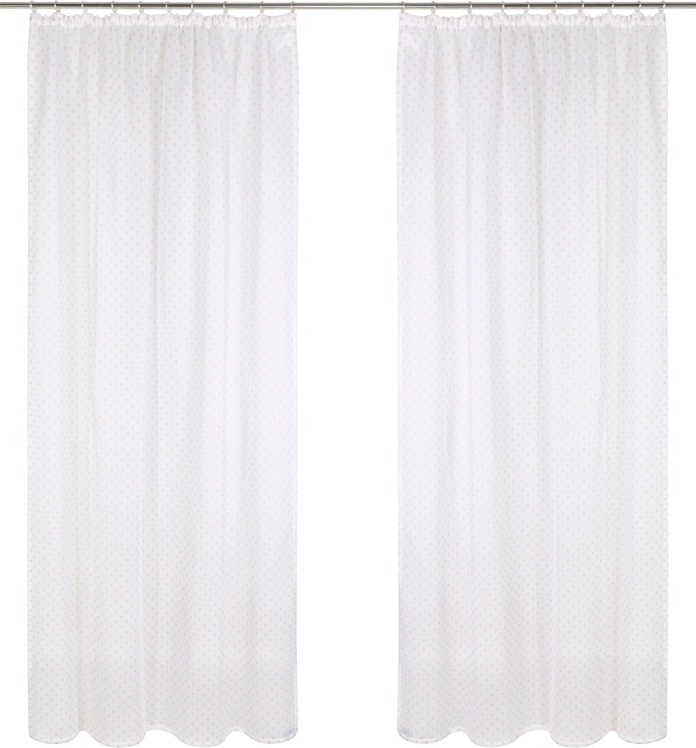 Lüttenhütt Gardine »Punkte«, (1 St.), monochrom, halbtransparent, verschiedene Größen kaufen