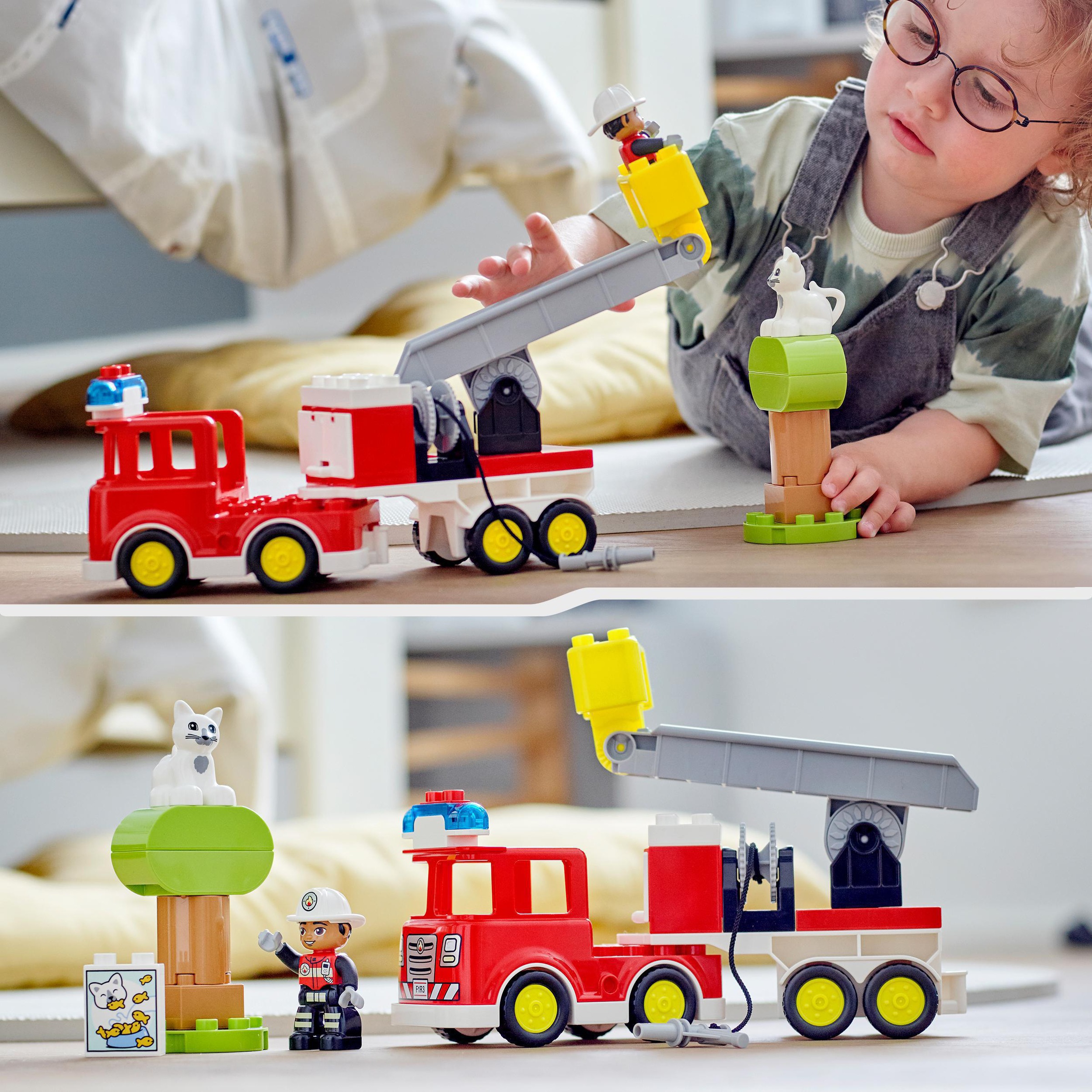 LEGO® Konstruktionsspielsteine »Feuerwehrauto (10969), Licht; Sirene Made mit (21 in DUPLO«, bei LEGO® St.), Europe und
