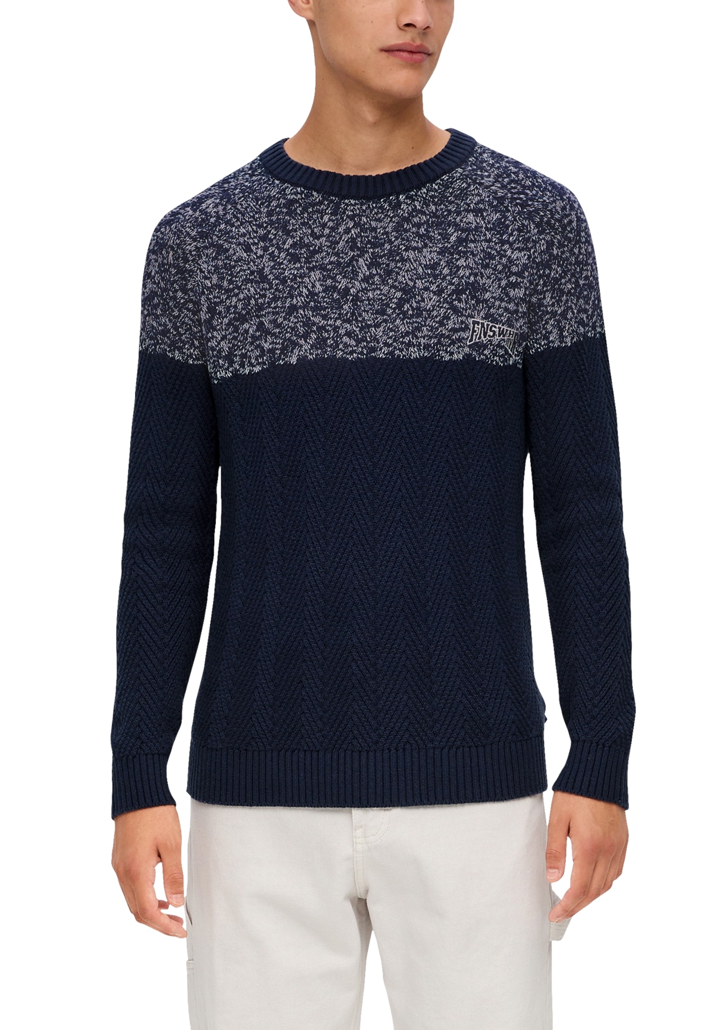 Strickpullover, in Colorblock-Optik