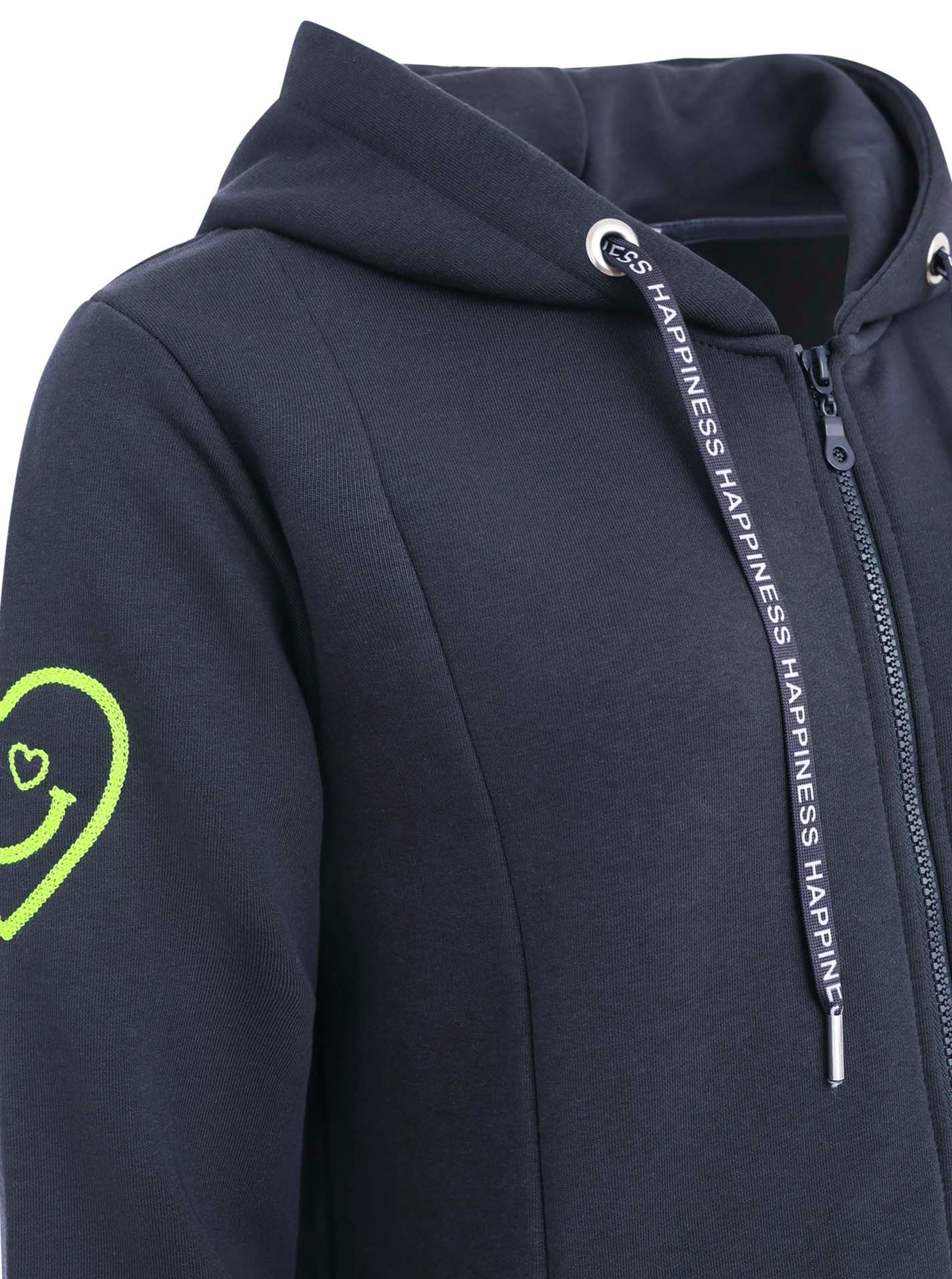 Zwillingsherz Jerseymantel »"Alissa"«, mit Kapuze und SMILE Print