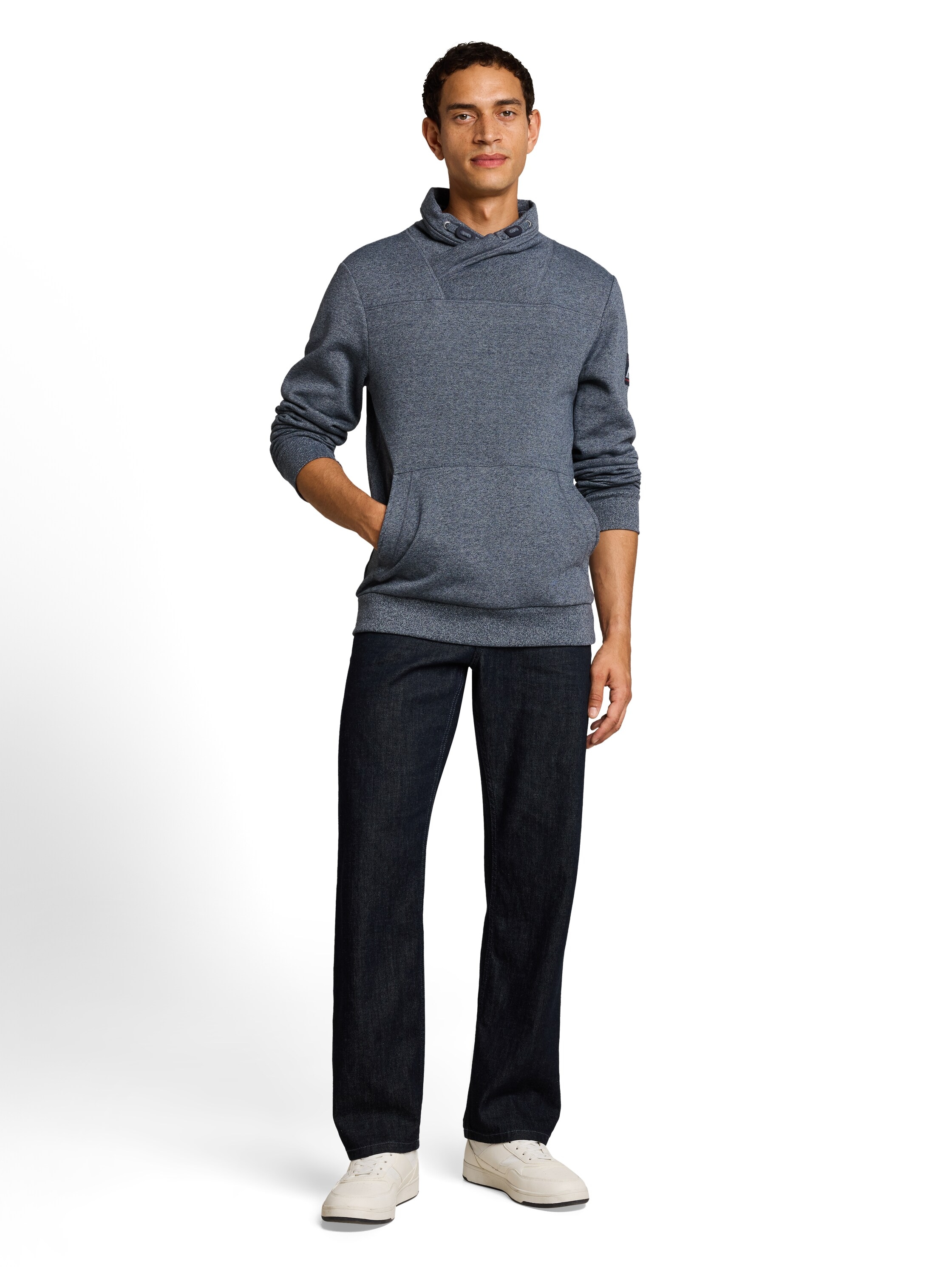 TOM TAILOR Sweatshirt , mit Schalkragen in Wickeloptik
