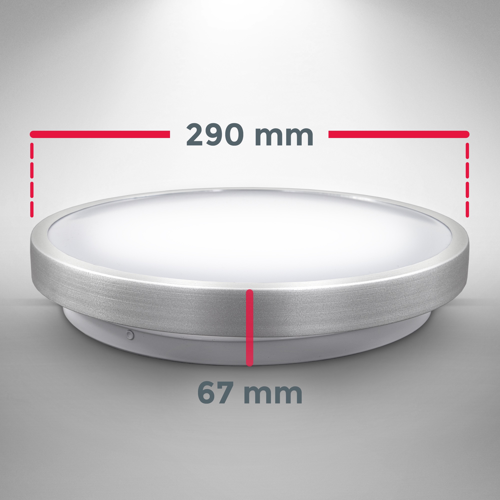 B.K.Licht LED Deckenleuchte, Material: Kunststoff-Metall, Farbe: weiß-titan, inkl. 1 x LED-Platine, 15 Watt, 1.500 Lumen, 4.000 Kelvin, nicht dimmbar