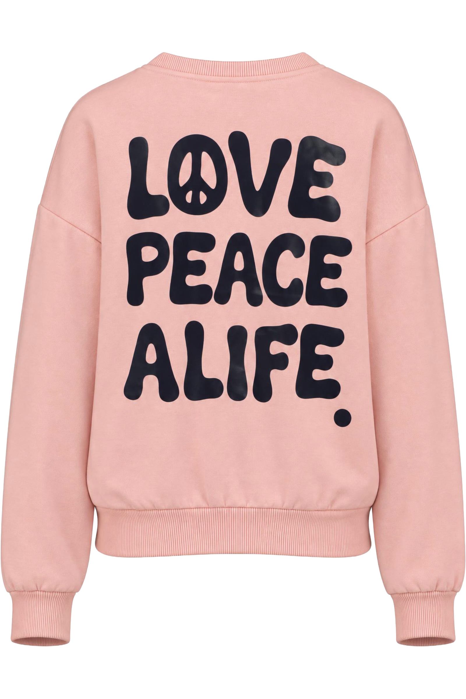 Alife & Kickin Sweatshirt , Peace-Zeichen im Rückenprint, Rippbündchen, Relaxed Fit
