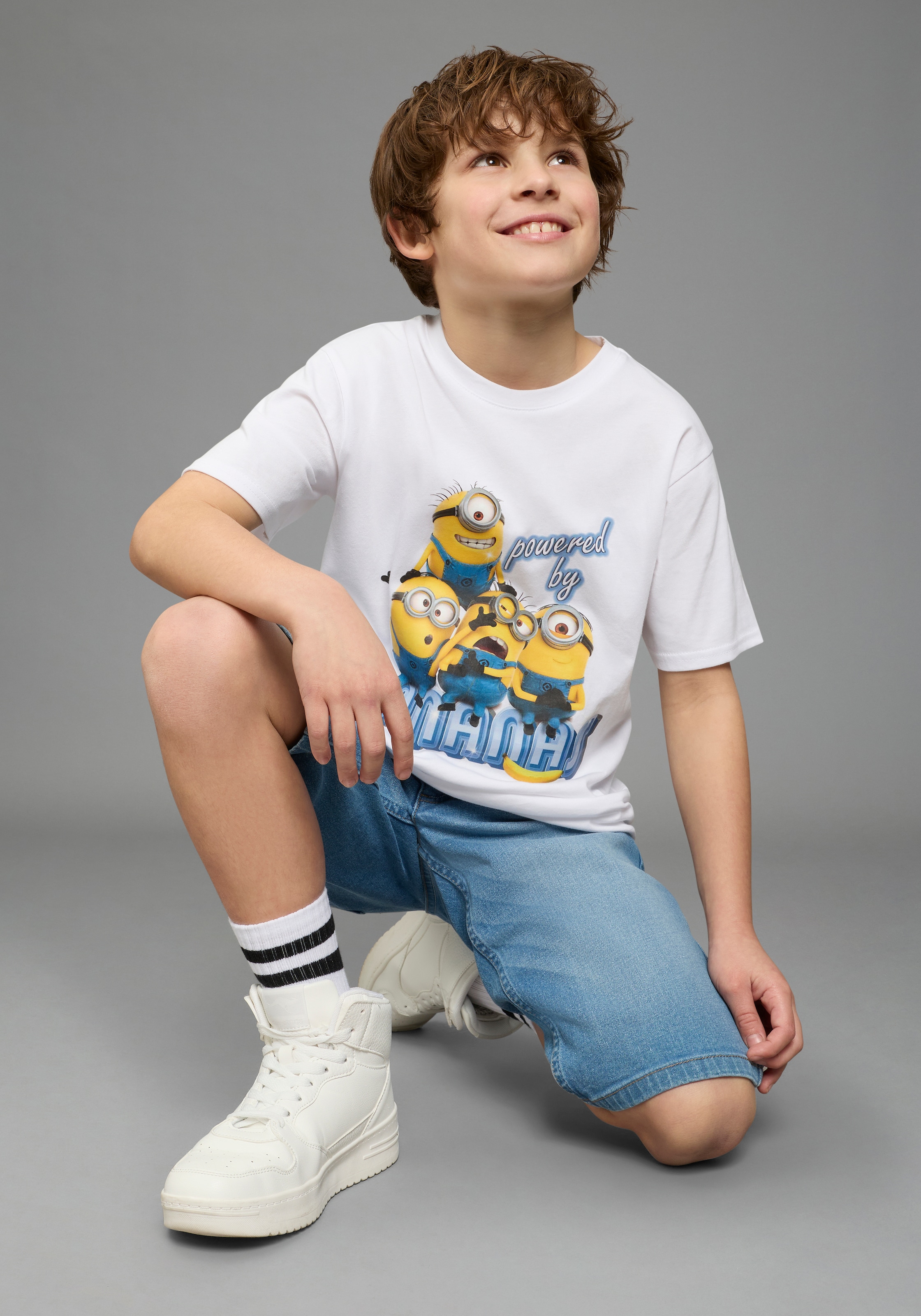 KIDSWORLD T-Shirt »MINIONS T-Shirt: BANANAS« für Jungen, Kurzarm, aus Baumwolle