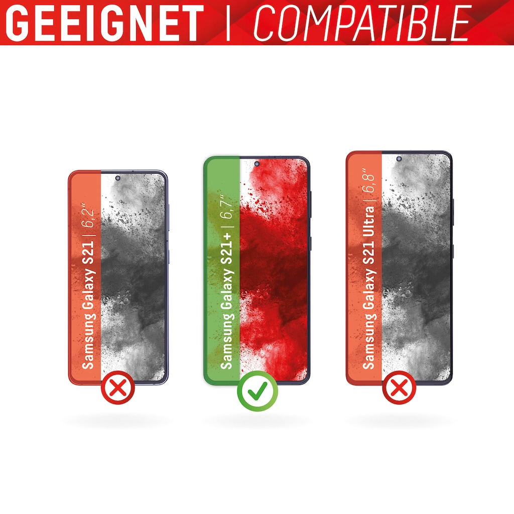 Displex Displayschutzfolie »DISPLEX Real Glass Panzerglas für Samsung Galaxy S21+ 5G (6,7")«, für Samsung Galaxy S21+