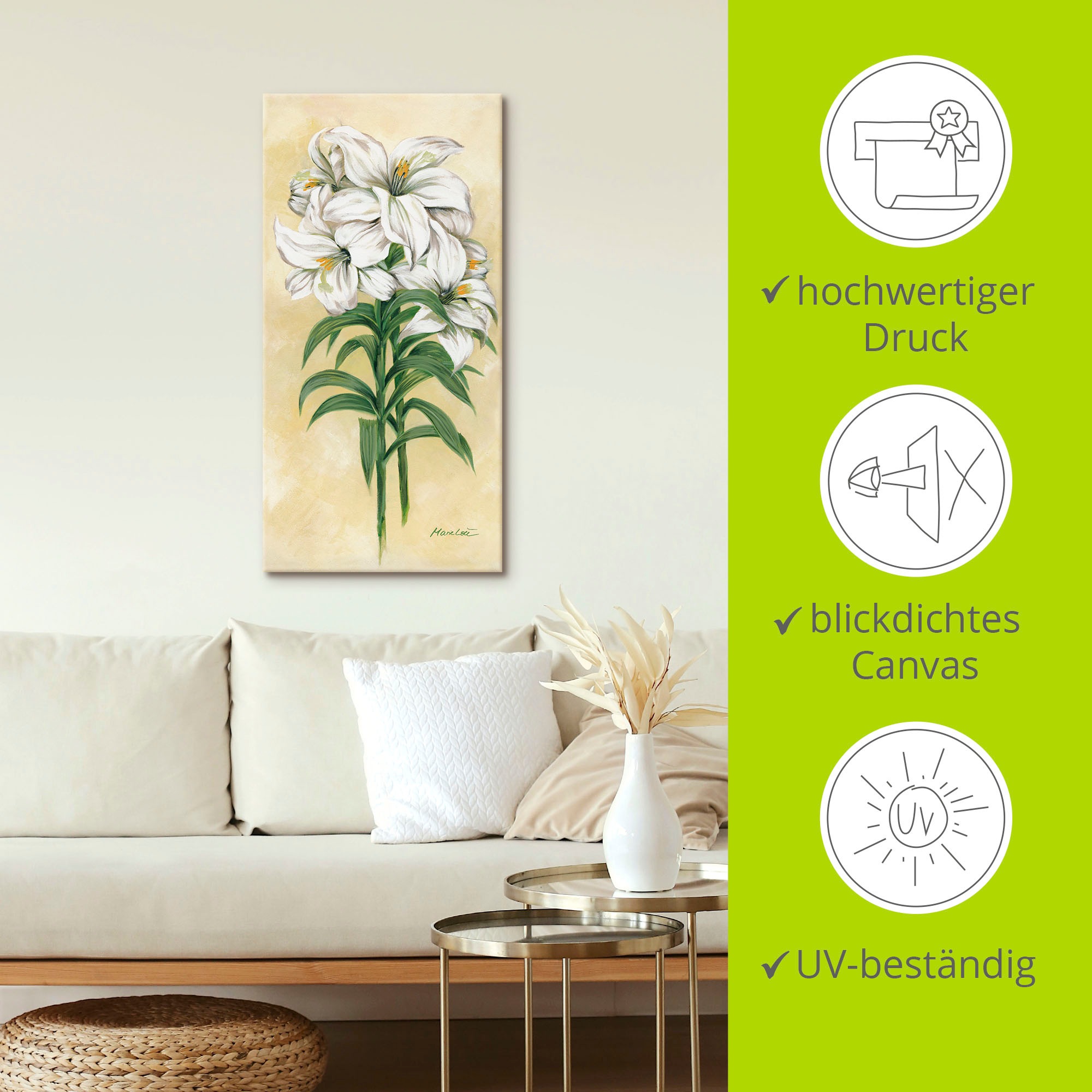 Artland Wandbild »Lilien« 1 Stk. tlg. als Leinwandbild, Wandaufkleber in verschied. Größen