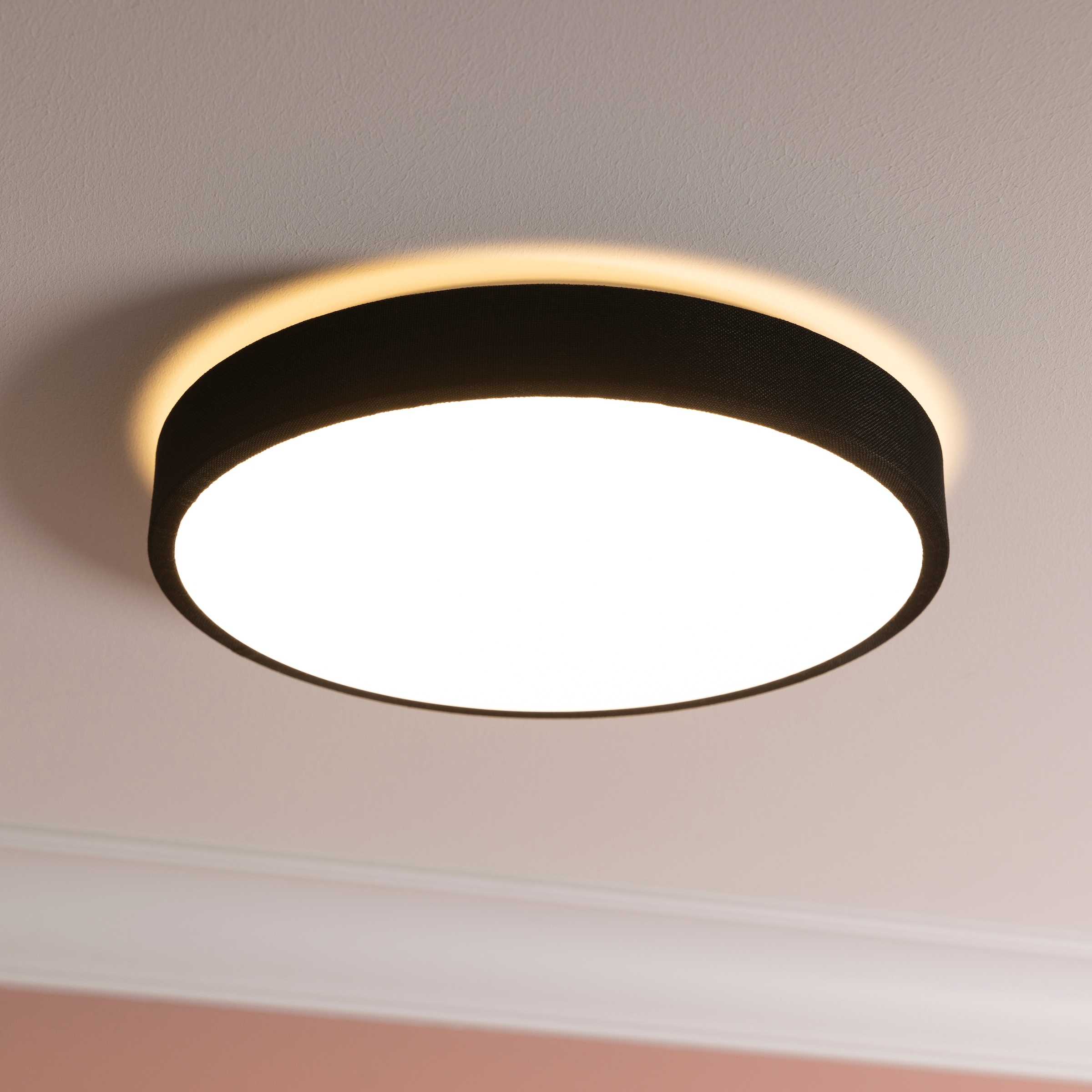 Brilliant LED Deckenleuchte »Filiz« 1 Stk. Warmweiß Textil, Ø 39 cm, 24 W, 2400 lm, 3000 K, 3-Stufen dimmbar
