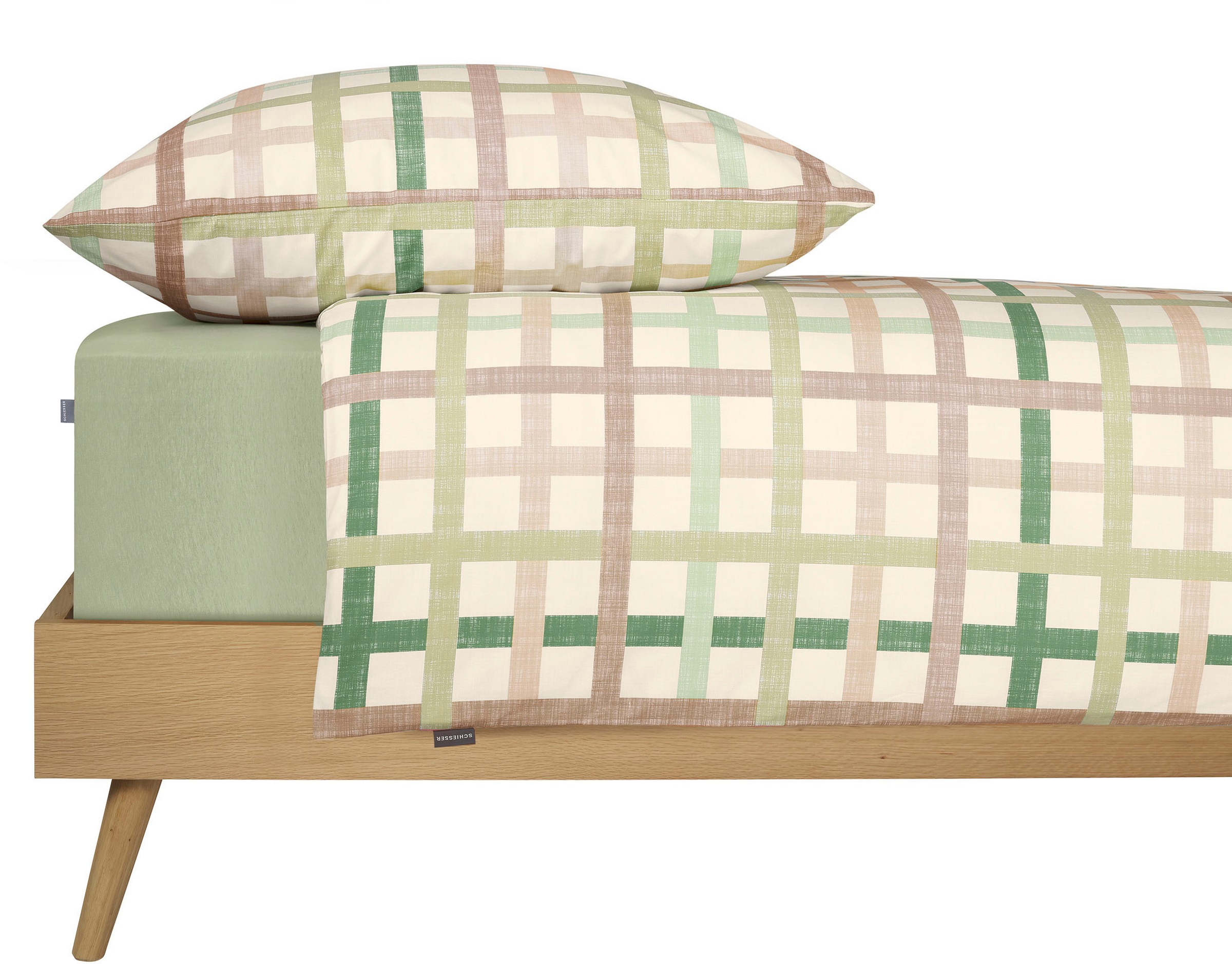 Schiesser Bettwäsche »Luiza aus weicher Baumwolle mit hübschem Karomuster«, MADE IN GREEN by OEKO-TEX®