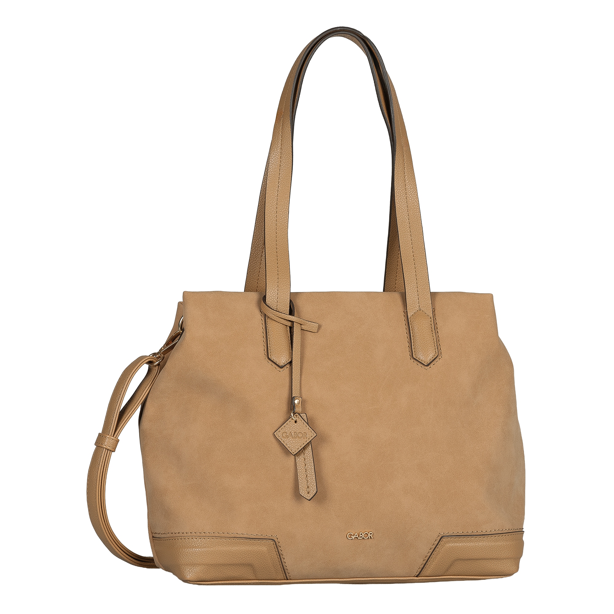Gabor Shopper »Cira« Damen Umhängetasche mit Logoanhäner
