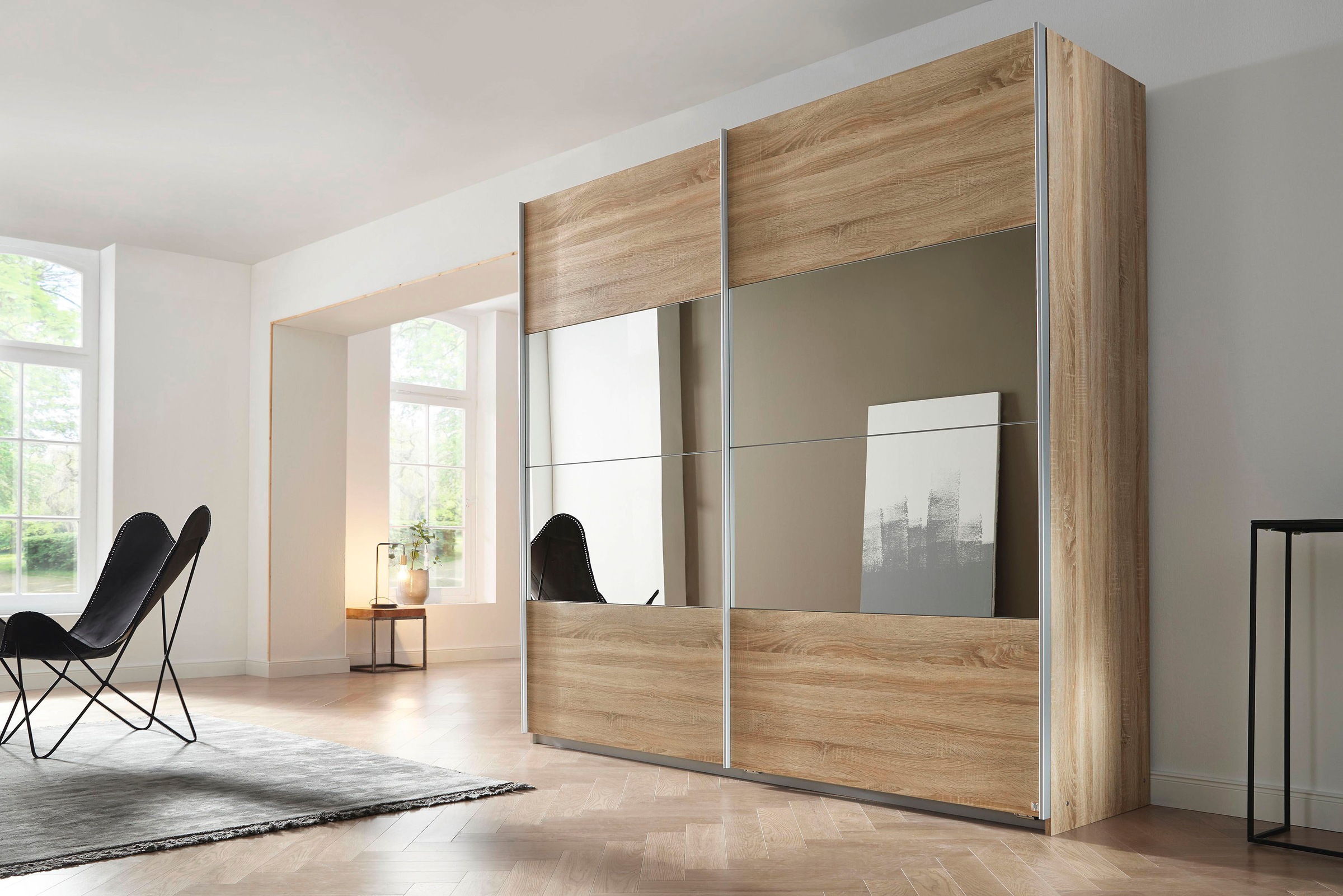 rauch Schwebetürenschrank »Quadra«, mit Spiegelelementen