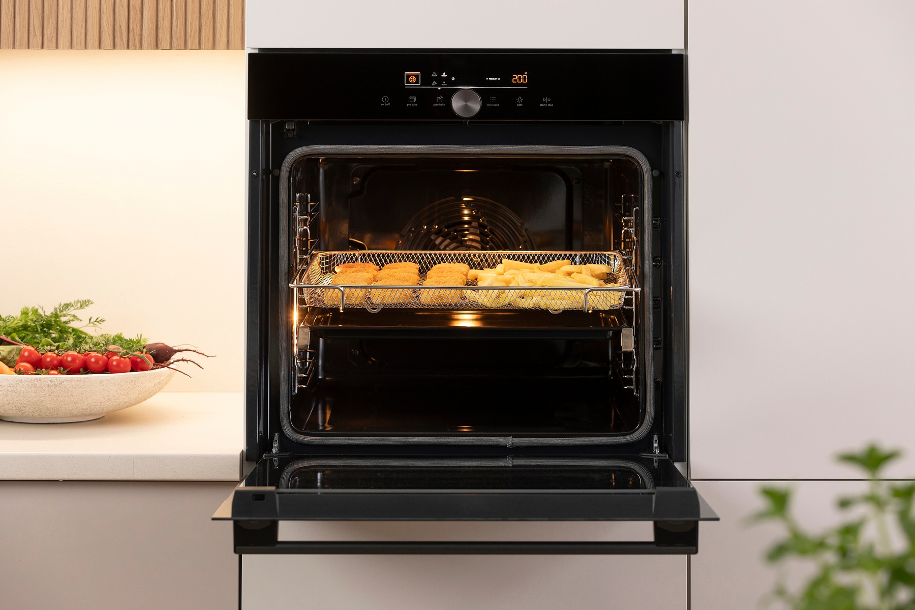 GORENJE Pyrolyse Backofen  »GO66E PIZZA350C«, mit Vollauszug, Pyrolyse-Selbstreinigung, PizzaPlus: In 3:30 Min. bei 350 °C die perfekte Pizza zuhause backen