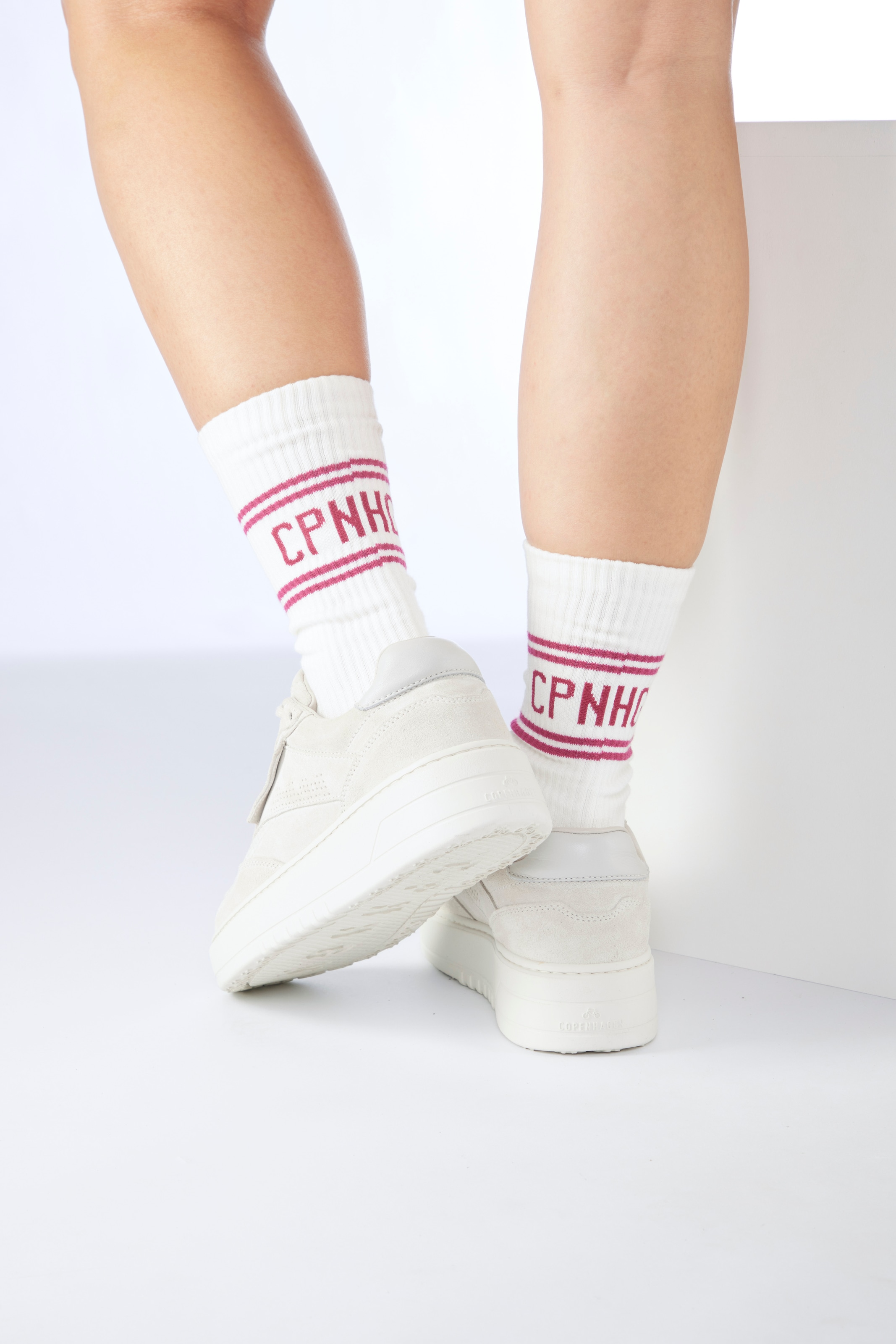 Copenhagen Studios Langsocken Packung, 2 Paar tlg. mit Pikeé-Struktur unter der Sohle