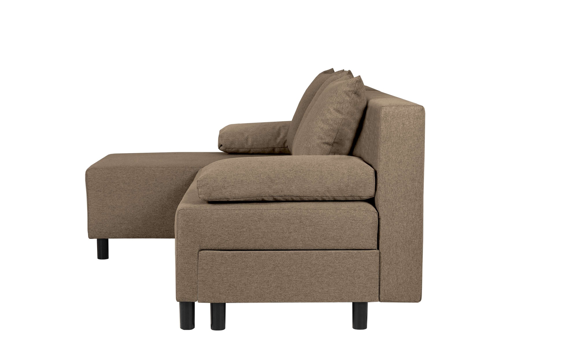 INOSIGN Ecksofa »IWALANI, Schlafsofa mit Bettkasten, Recamiere beidseitig montierbar«, L-Form, B/T/H 199/135/83 cm, Struktur weich & Velvet
