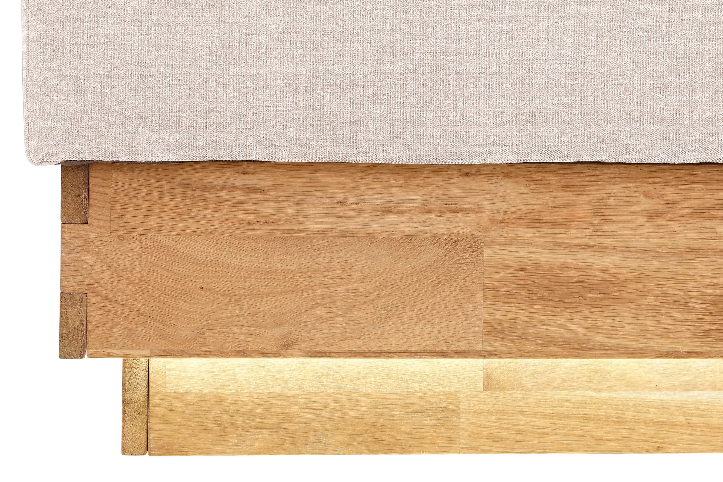 OTTO home Boxspringbett »JENNA in verschiedenen Farben und Breiten erhältlich« LED-Beleuchtung, mit zertifizierten, recycelten Bezugsstoffen