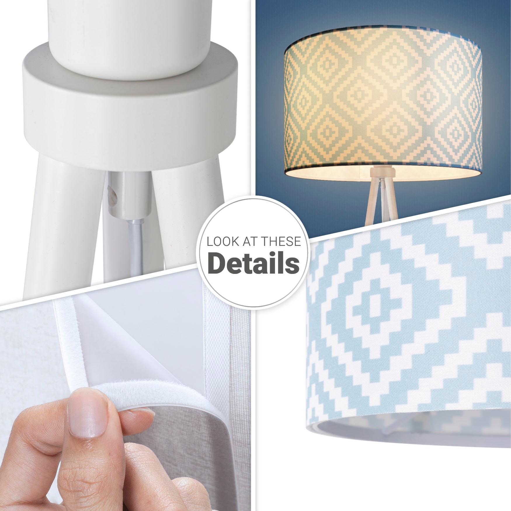 Paco Home Stehlampe »Trina Stella«, Dreibein Modern Stofflampenschirm  Vintage Design Textil Wohnzimmer online kaufen | mit 3 Jahren XXL Garantie