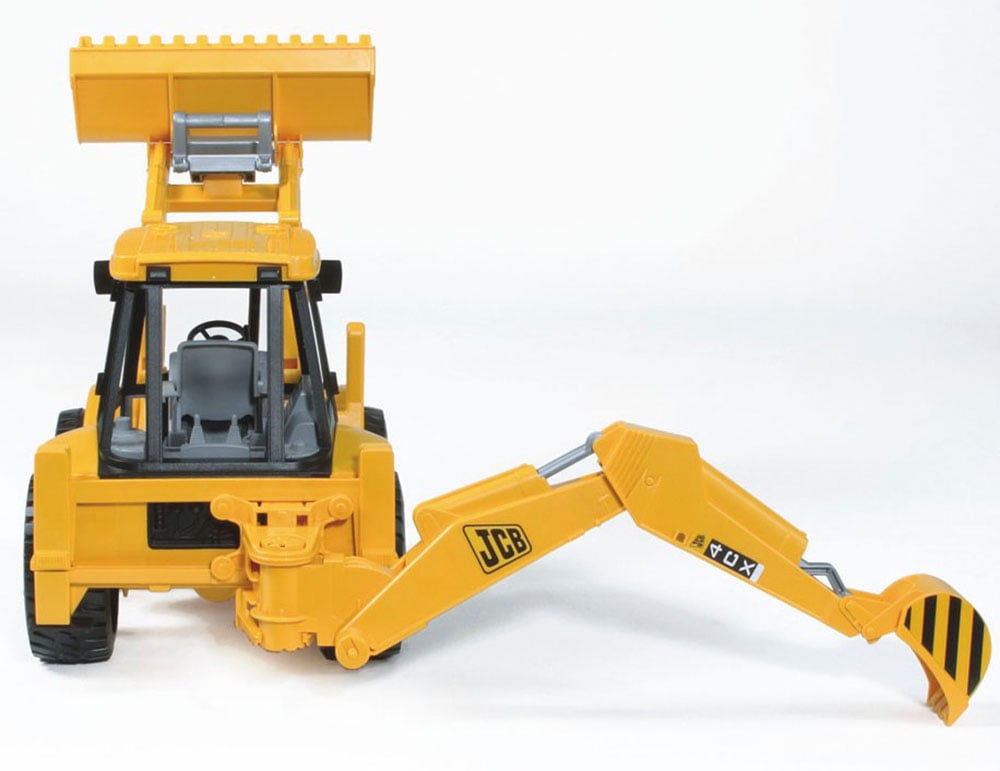 Bruder® Spielzeug-Bagger »JCB 4CX Baggerlader m. Ladeschaufel und Grabbagger (02428)« Made in Europe