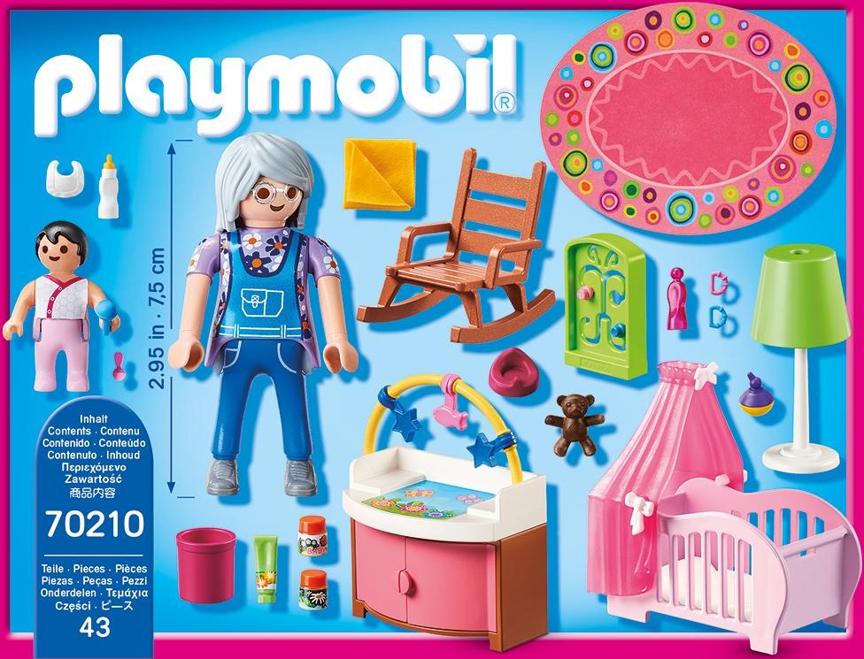 Playmobil® Konstruktions-Spielset »Babyzimmer (70210), Dollhouse«, (43 St.), Made in Germany