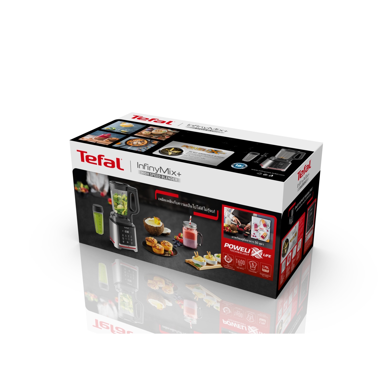 Tefal Standmixer »BL91HD Infiny Mix+ Highspeed« 1600 W 5 automatische Programme, Klingen mit Titanbeschichtung