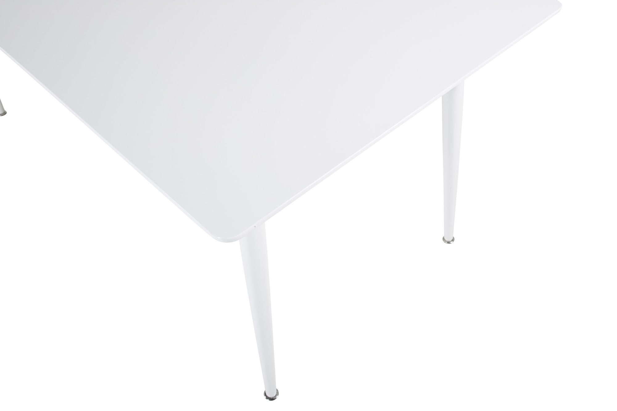 Venture Home Esstisch »Polar, rechteckiger Esstisch in hellem Weiß, 180 × 90 cm« Esszimmertisch, MDF, Metallbeine, rechteckig, hell, skandinavisch