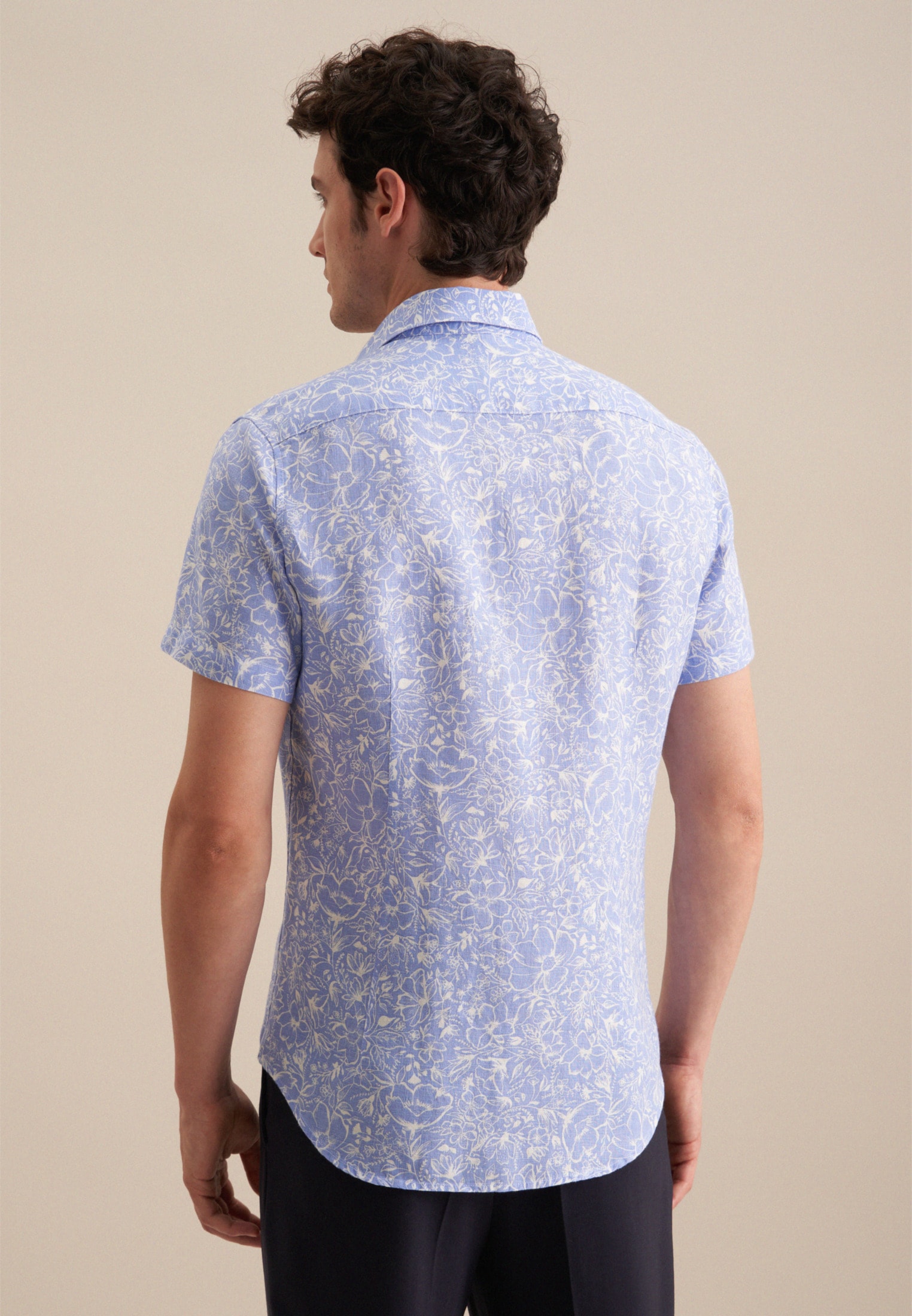 seidensticker Businesshemd »Shaped«, Shaped Kurzarm Kentkragen Floral