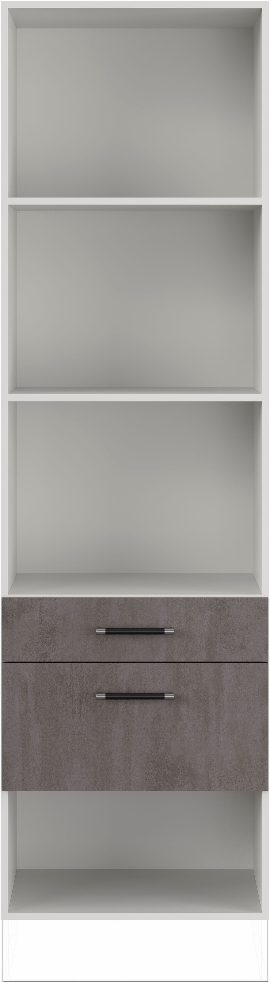 IMPULS KÜCHEN Seitenschrank »"Prag", Breite/Höhe: 60/205,1 cm, mit Soft-Close«, vormontiert, mit Schubkasten, mit Auszug, mit verstellbaren Fachböden