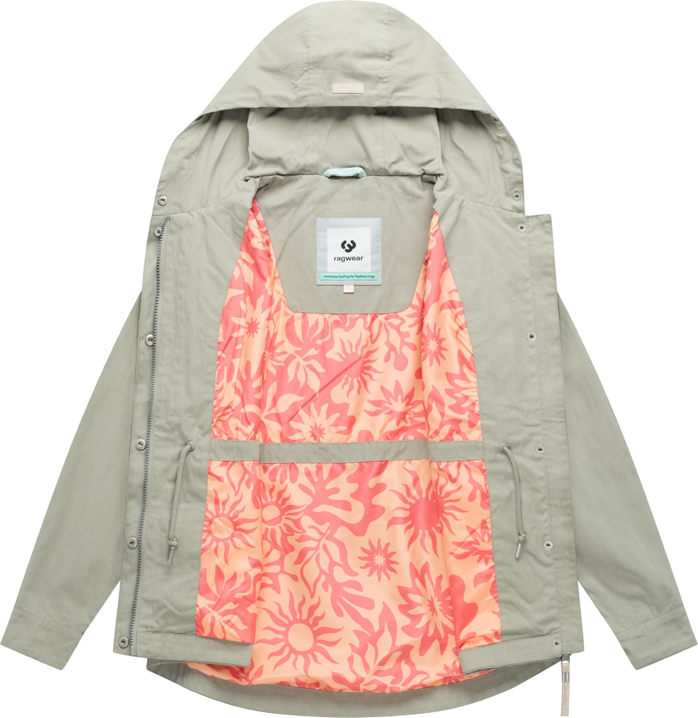 Ragwear Parka »Parka Dankira« mit Kapuze Leichte Übergangsjacke mit verstellbarer Kapuze
