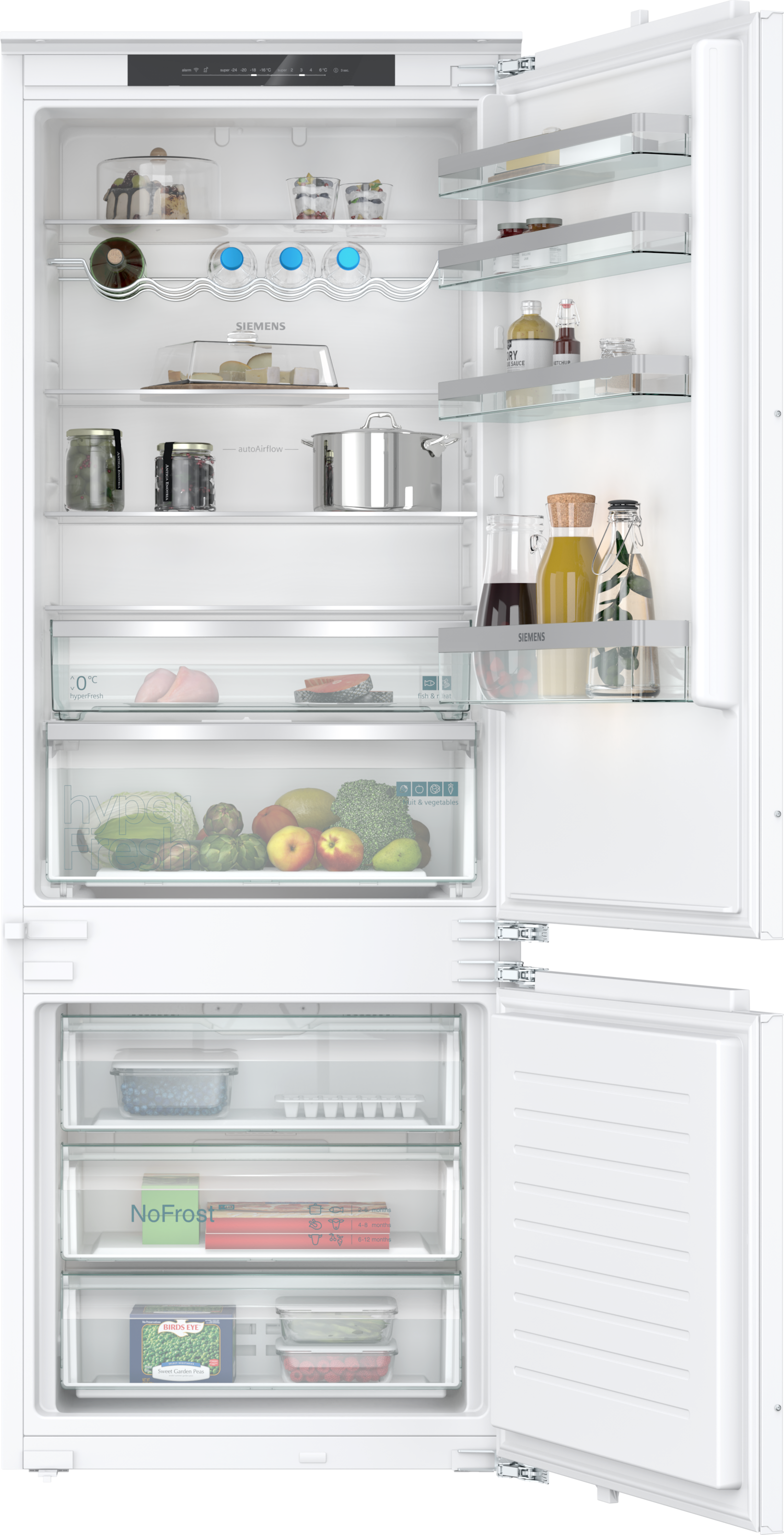 SIEMENS Einbaukühlgefrierkombination iQ300 "KB96NVFE0" 193,5 cm hoch 70,8 cm breit No Frost: nie wieder Abtauen