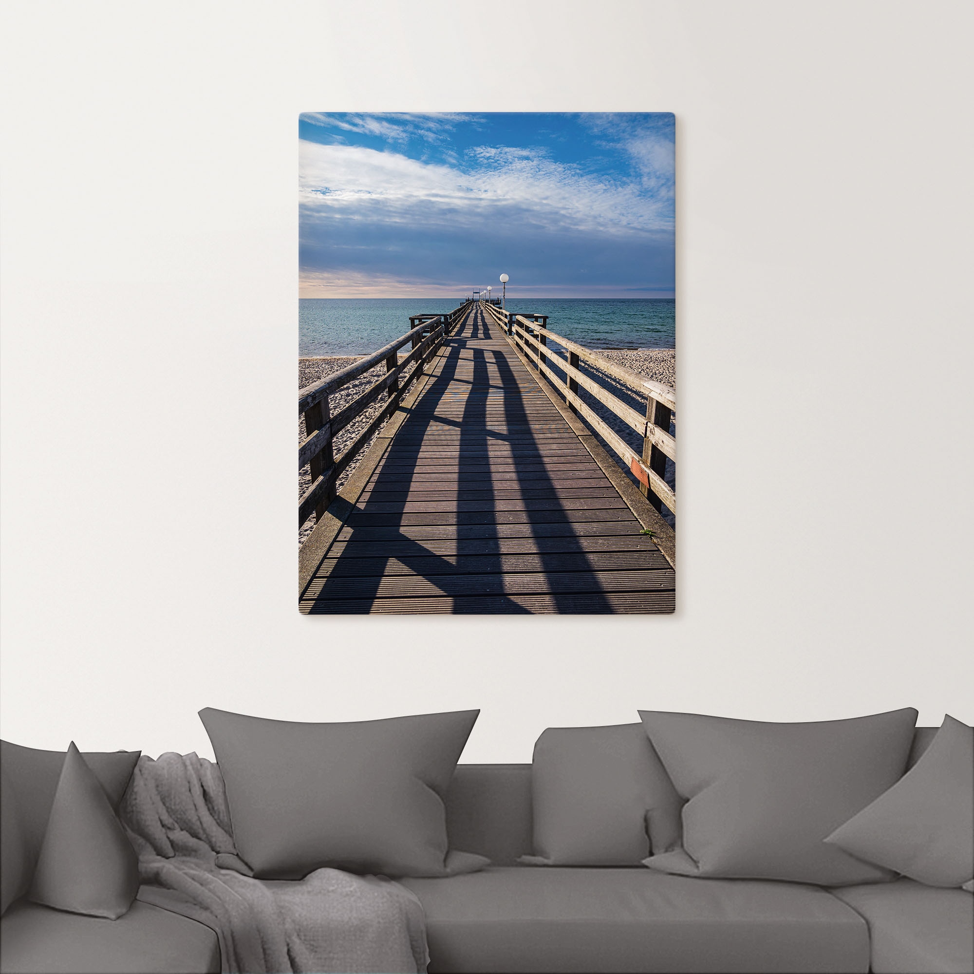 Artland Wandbild »Seebrücke an der Ostseeküste in Rerik«, Küstenbilder, (1 St.), als Alubild, Leinwandbild, Wandaufkleber oder Poster in versch. Größen