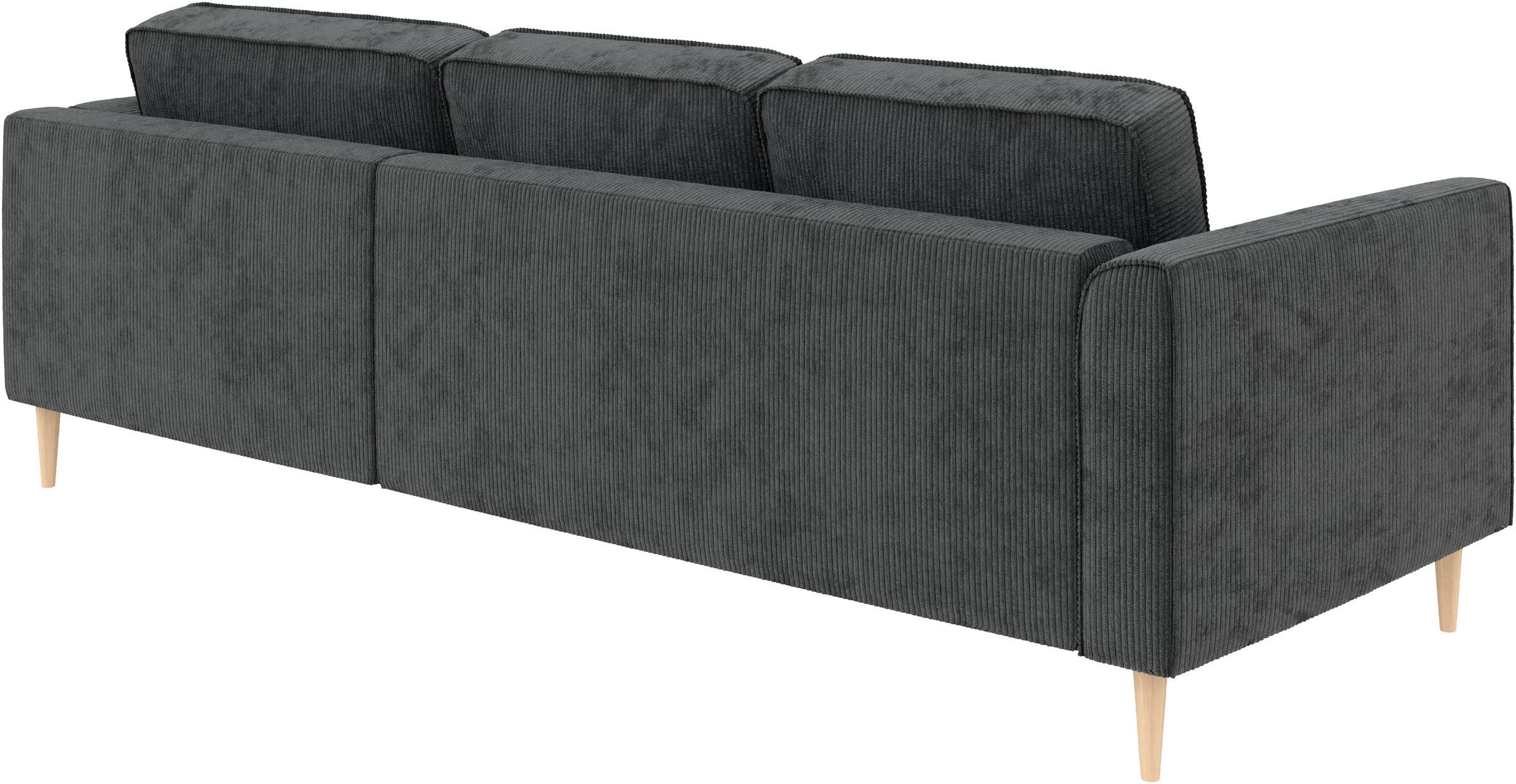 Home affaire Ecksofa »Booster, whlw. mit Schlaffunktion & Bettkasten, Fuß Buche lackiert« Recamiere beidseitig montierbar, Sofa in L-Form, 232 cm