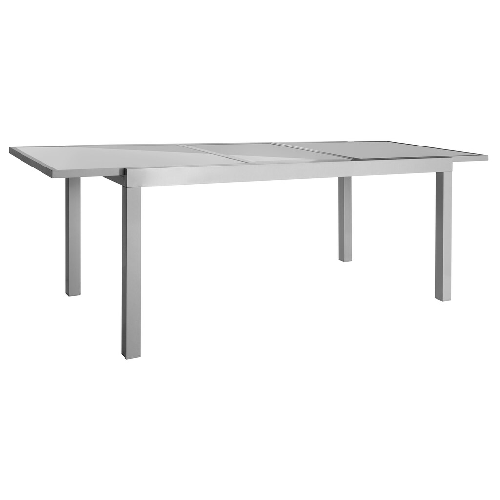 MERXX Garten-Essgruppe »Amalfi«, (5 tlg.), 4 Sessel, Tisch ausziehbar 90x120-180 cm, Alu/Textil