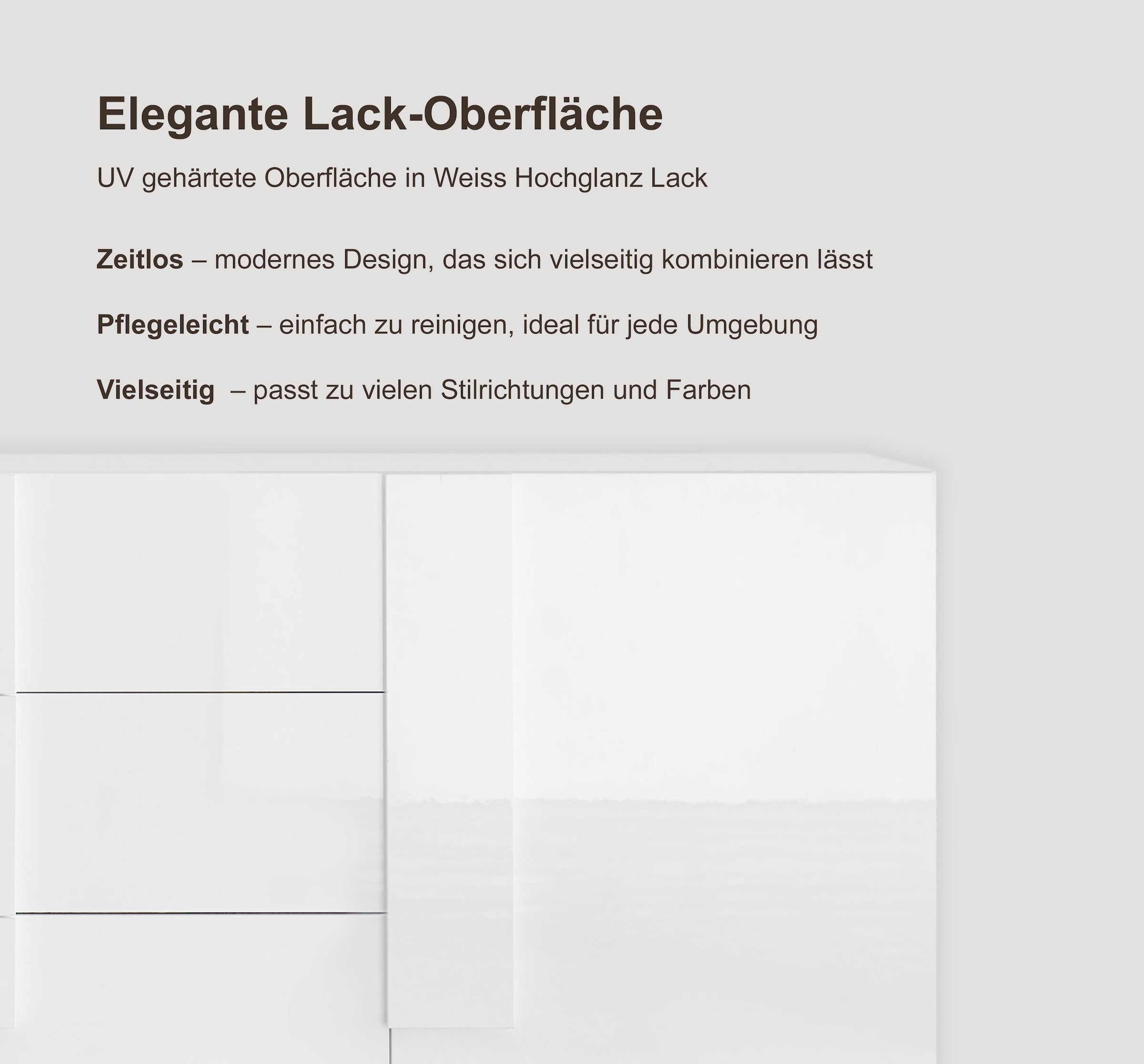 INOSIGN Mehrzweckschrank »Jupiter, Höhe 193 cm, Stauraumschrank 2 Türen - Soft Closing,«, Highboard, moderne Griffblende, FSC®, cleveres Stauraumkonzept