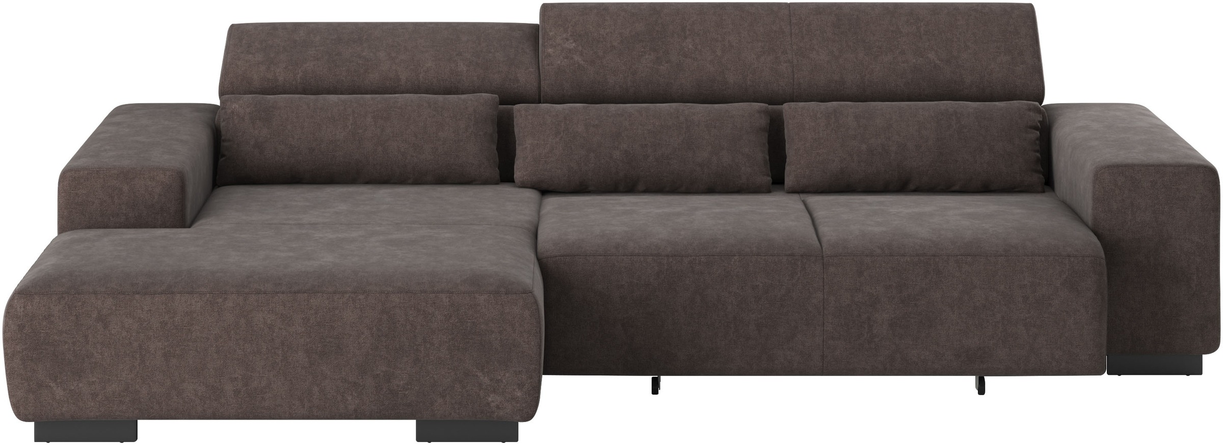 COTTA Ecksofa »Side L-Form, mit Kopfteilverstellung & 3 Nierenkissen«, optional motorische Sitztiefenverstellung