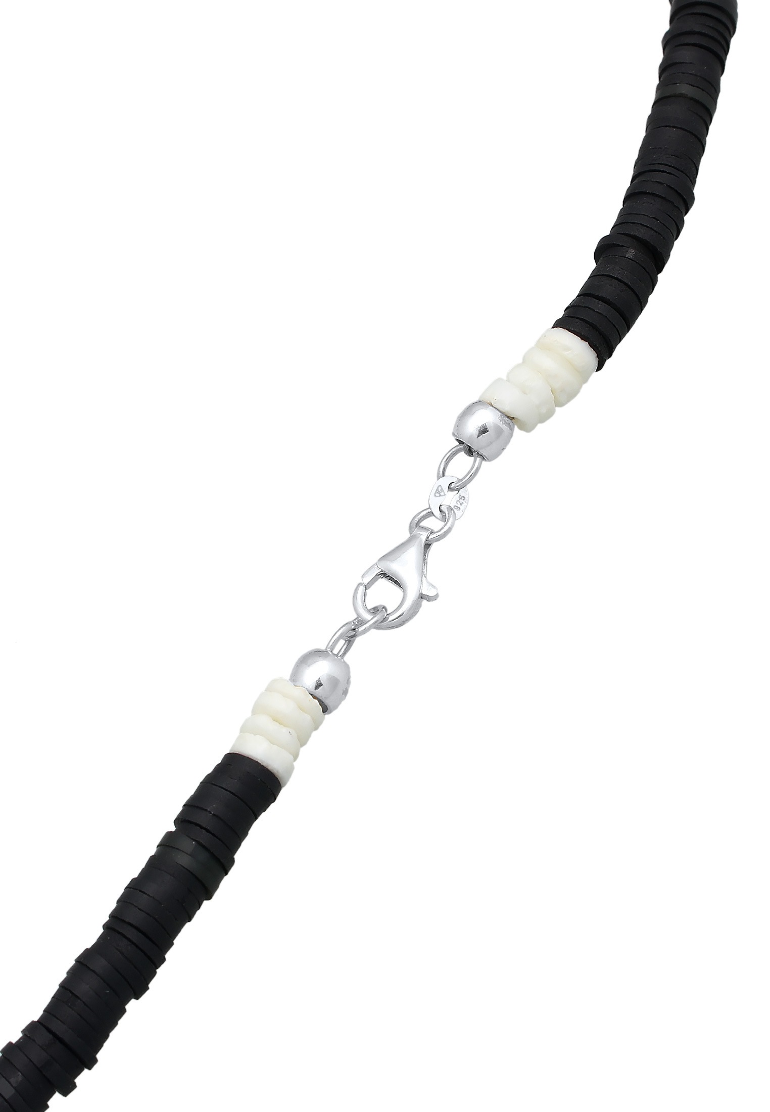 Kuzzoi Silberkette »Halskette Herren Heishi Beads Vintage Surfer 925 Silber«