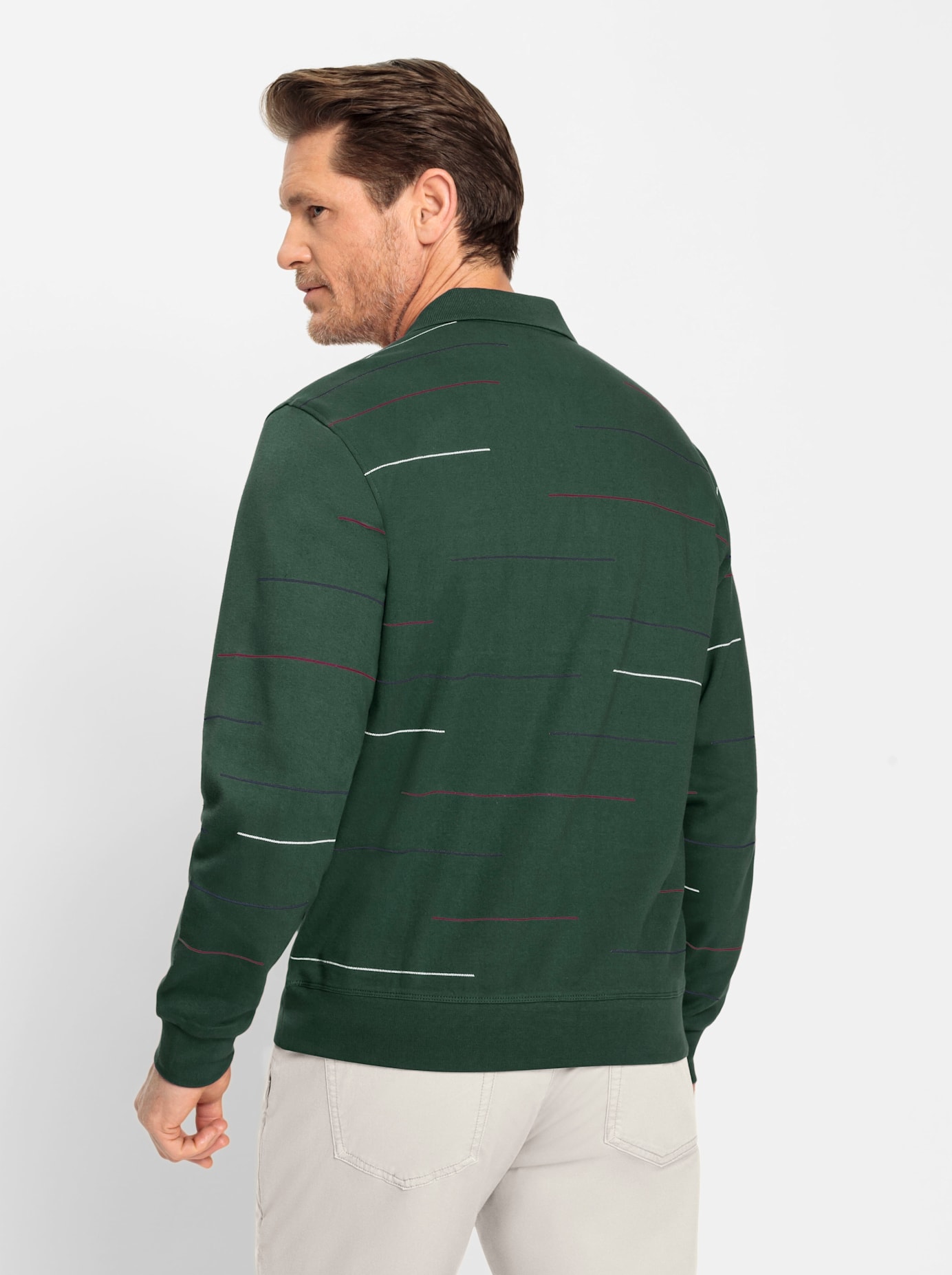 Marco Donati Langarm-Poloshirt »Sweatshirt«, (1 tlg.)