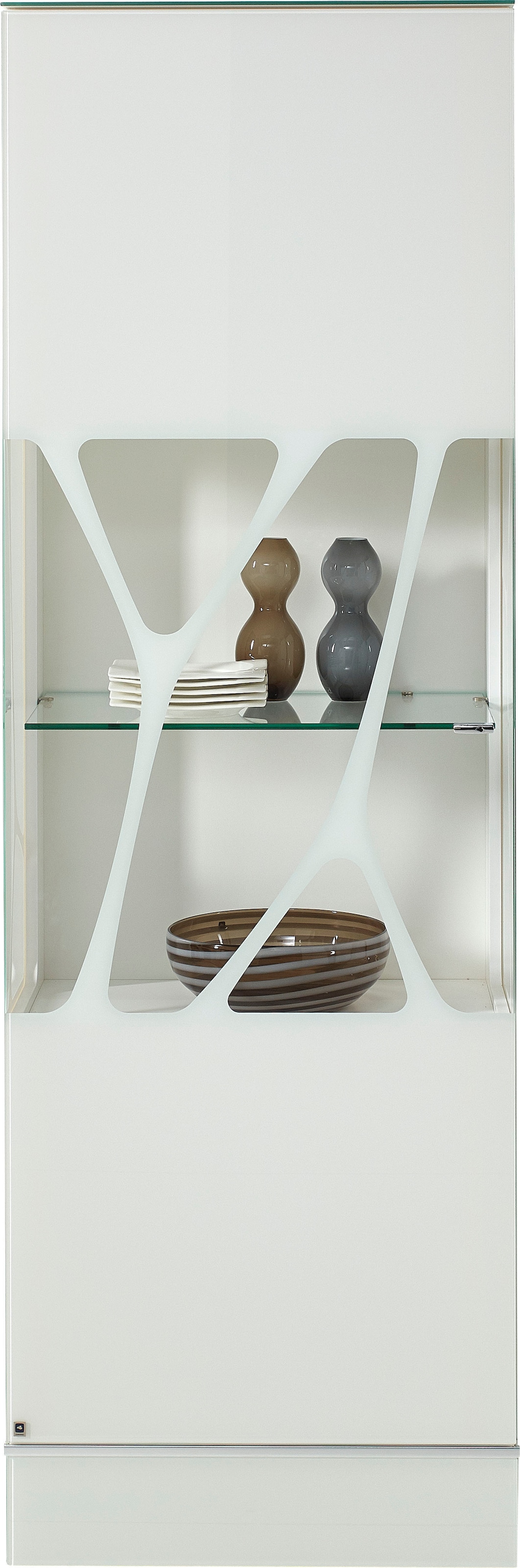 LEONARDO Vitrine »Cube«, mit Sicherheitsglas und edlem MDF Holz, Höhe 192 cm