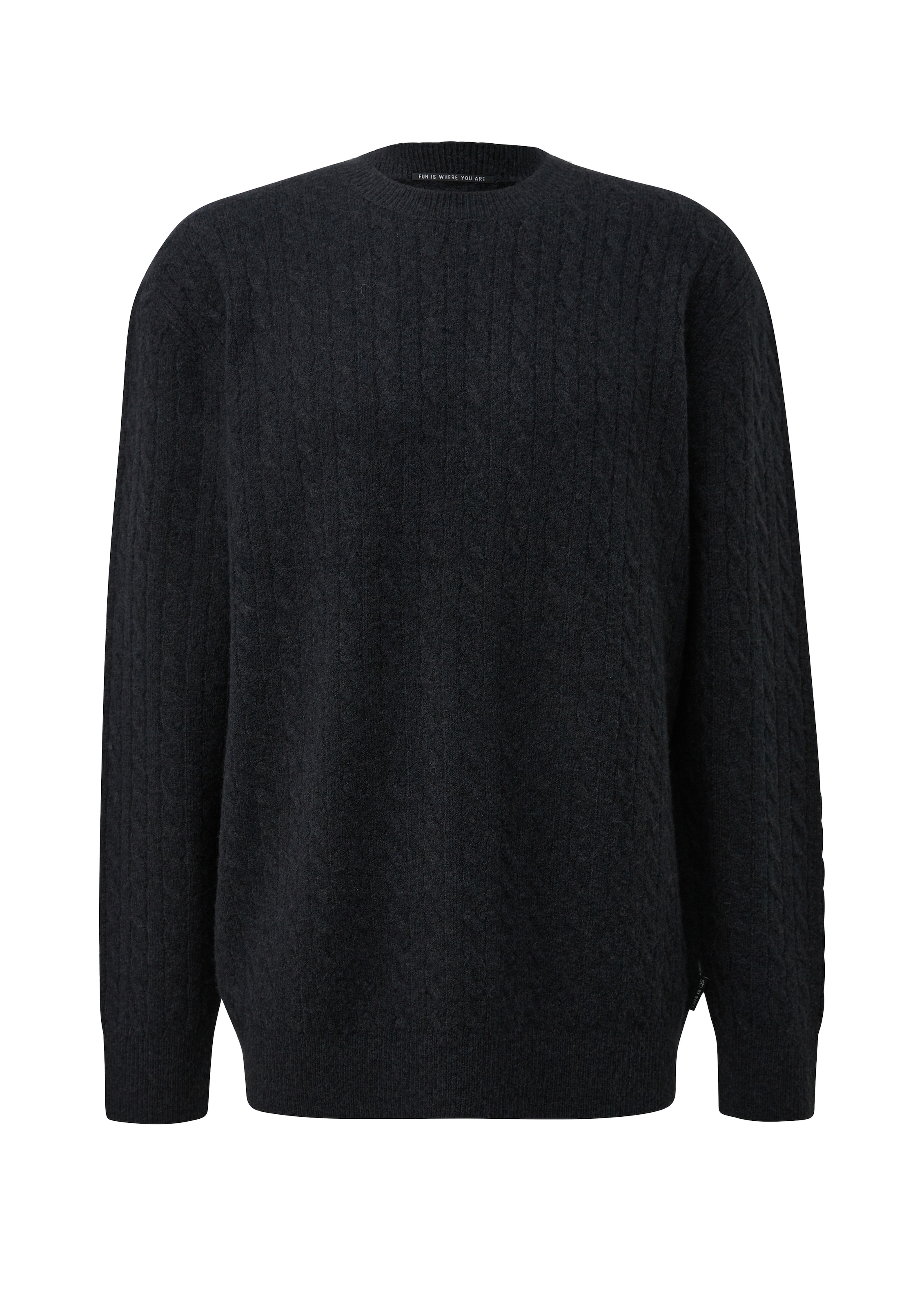 QS Strickpullover Winterpullover mit Zopfmuster
