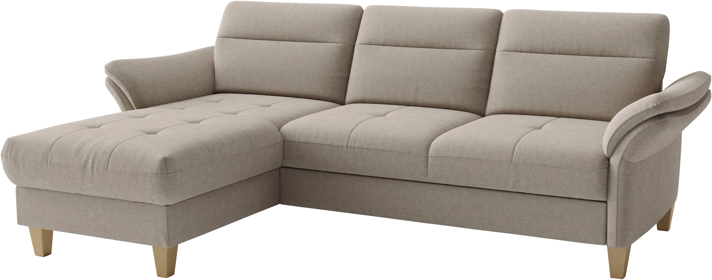 sit&more Ecksofa »Pamela, L-Form, B:230 cm« mit Federkern
