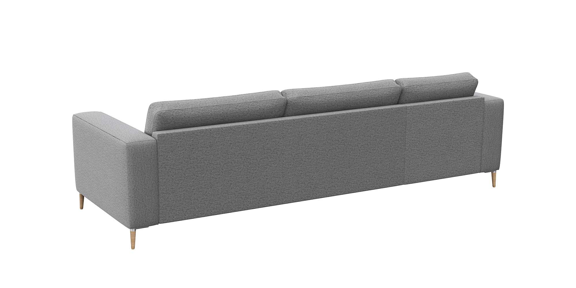 FLEXLUX Ecksofa »Fiore, Sitzaufbau mit hochwertigem Kaltschaum für mehr Sitzkomfort«, breite Armlehnen, L-Form, Füße Alu+ Eiche