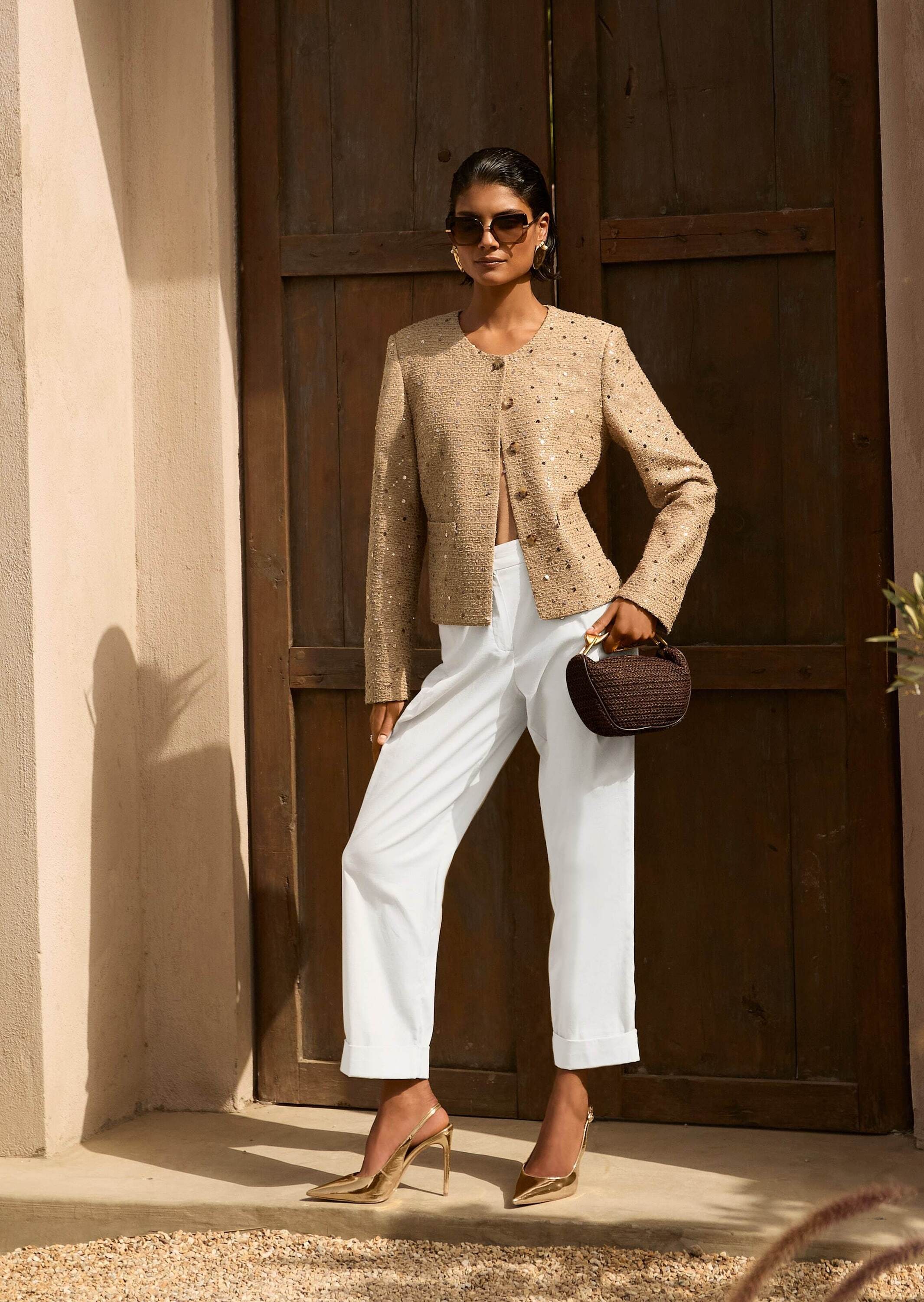 MADELEINE Jackenblazer »Kurzblazer Glanzblazer mit Pailletten«