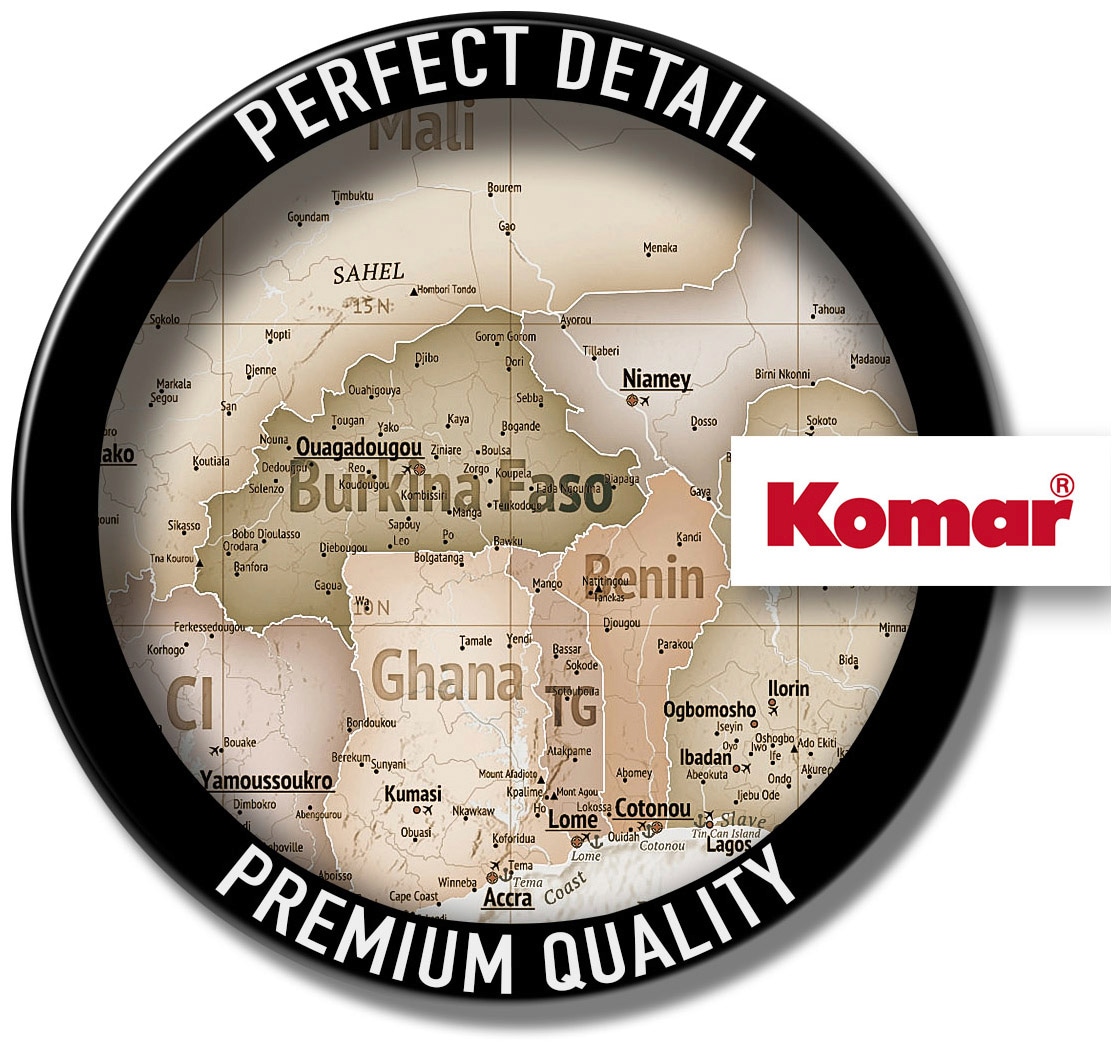 Komar Vliestapete »Digitaldruck Vlies -  Earth Map - Größe 350 x 250 cm« bedruckt glatt Wohnzimmer, Schlafzimmer