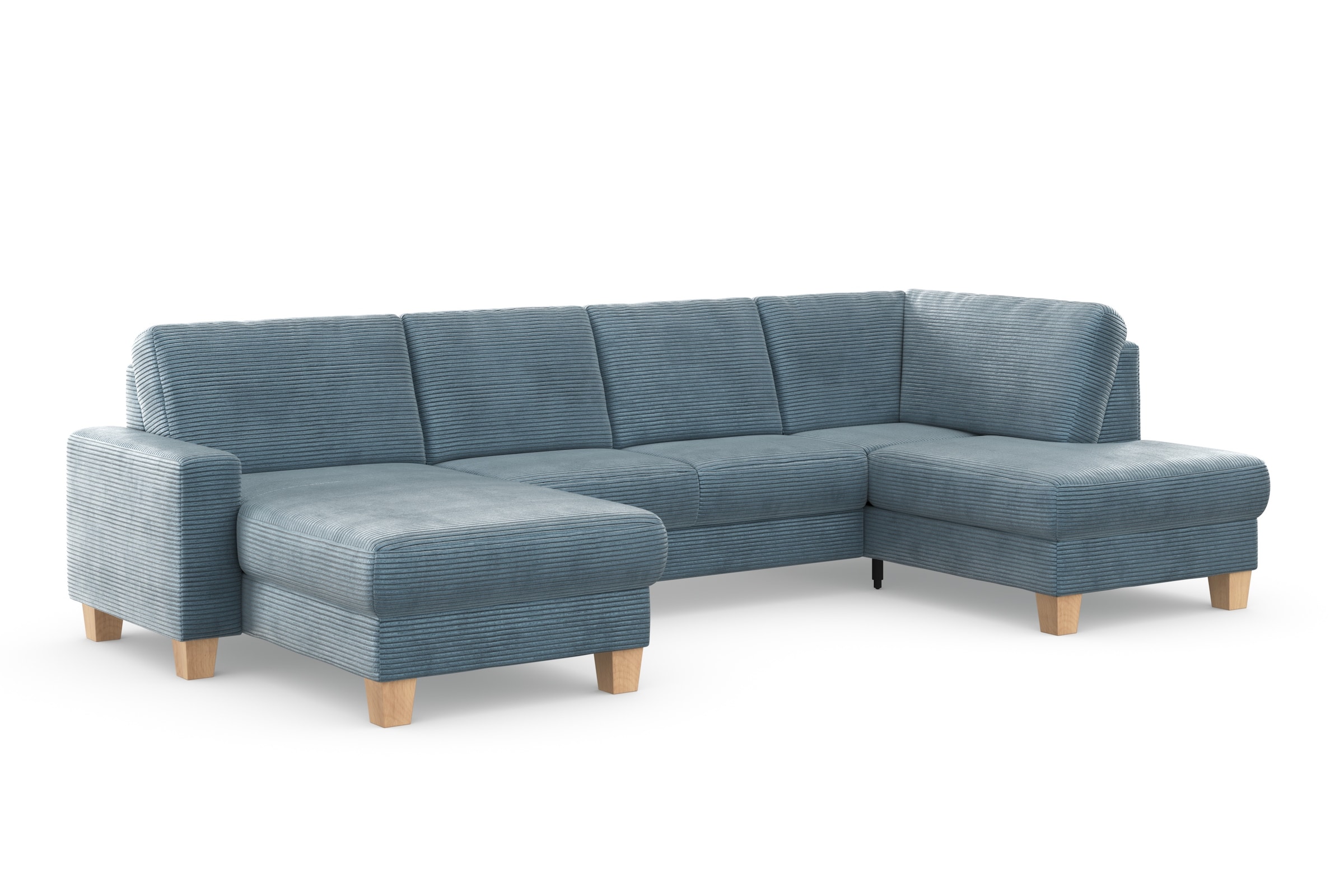 OTTO home Wohnlandschaft »Summer U-Form« mit oder ohne Schlaffunktion und Bettkasten, Cord-Bezug