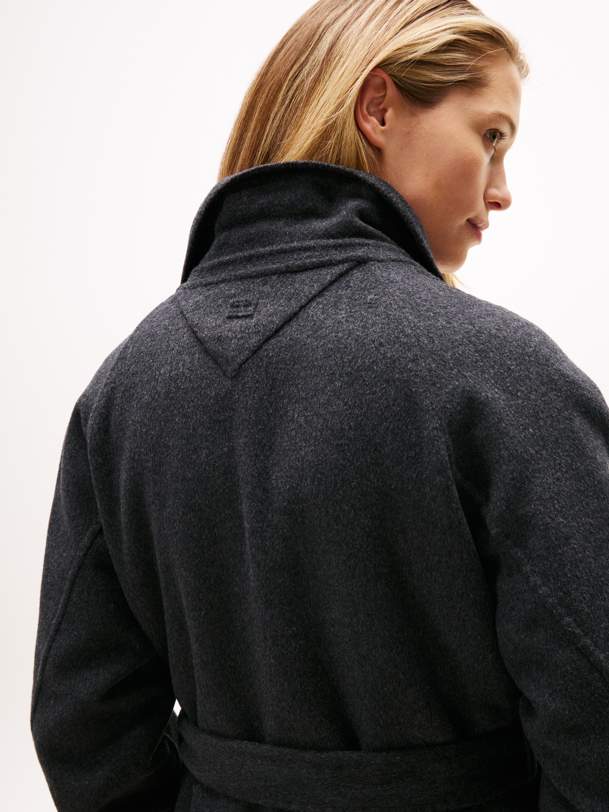 Tommy Hilfiger Wollmantel »DF WOOL REG BELTED MIDI COAT«, mit Wolle