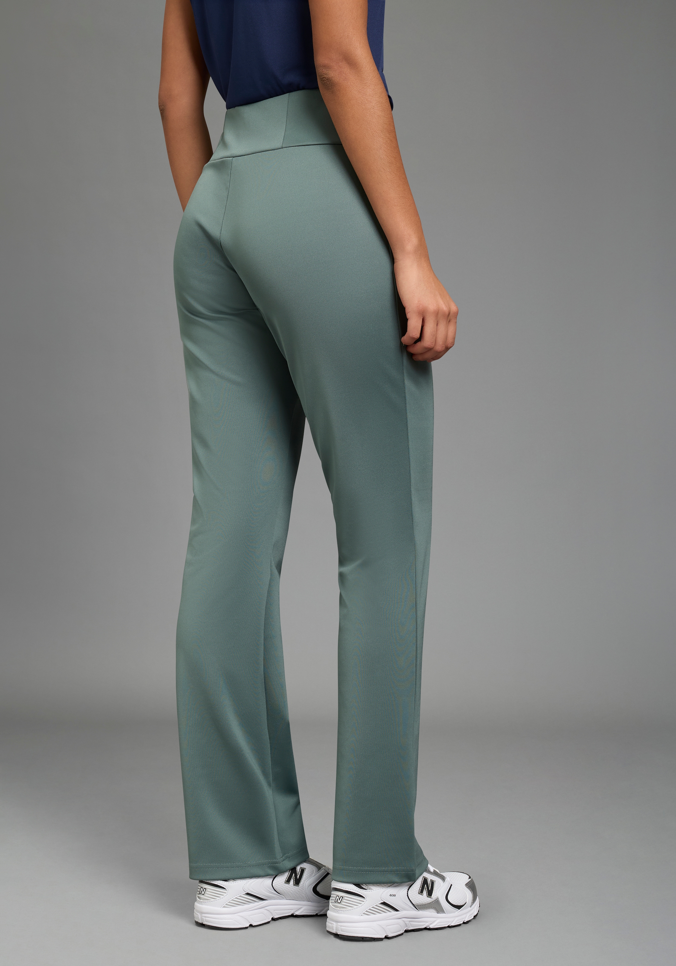 Laura Scott Jerseyhose »BOOTCUT«  aus Polyester und Elasthan, unifarbene Optik