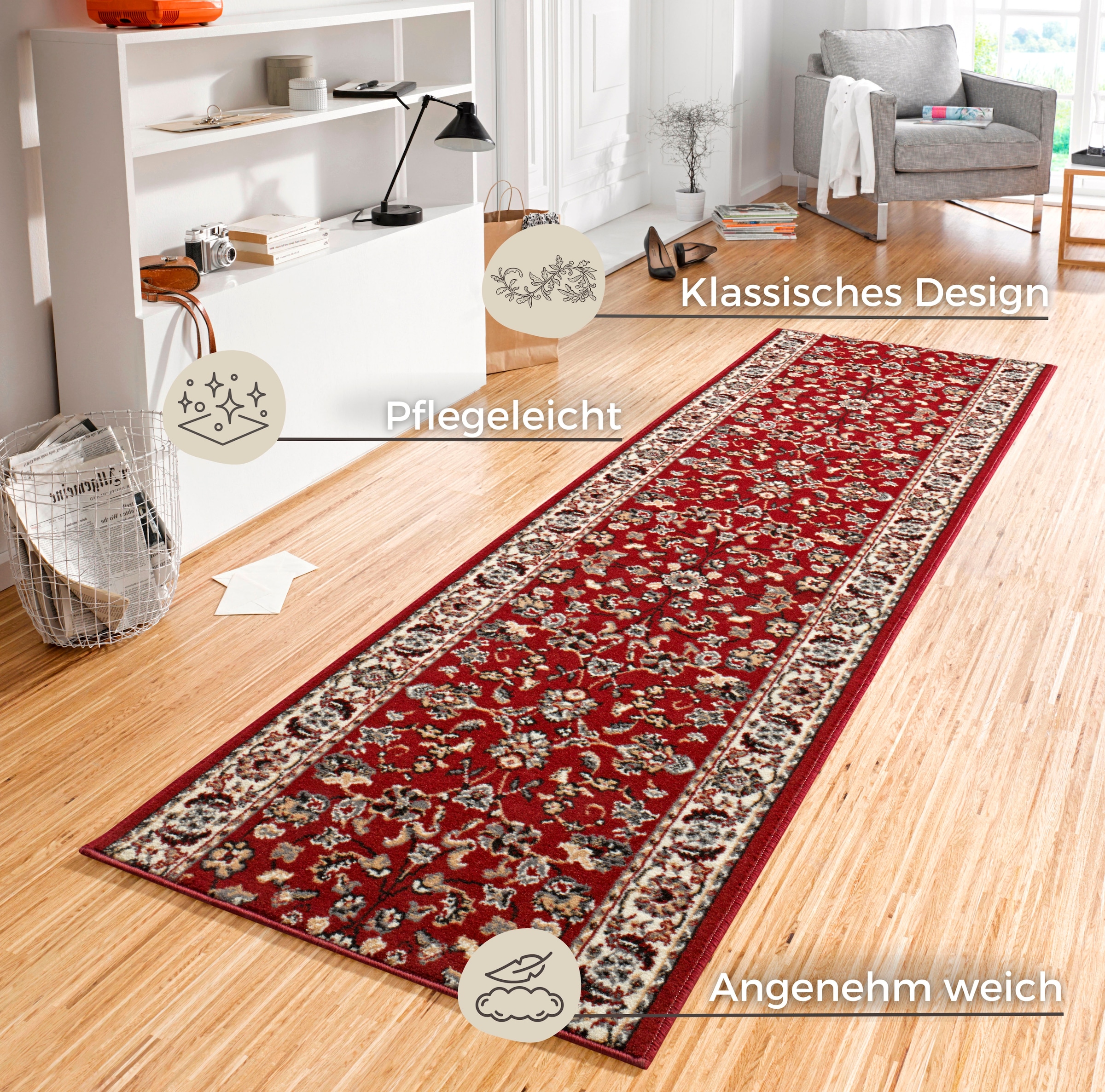 HANSE Home Läufer »Vintage«, rechteckig, 9 mm Höhe, Teppichläufer, Kurzflor, Orient, Vintage, Retro, Flur, Schlafzimmer